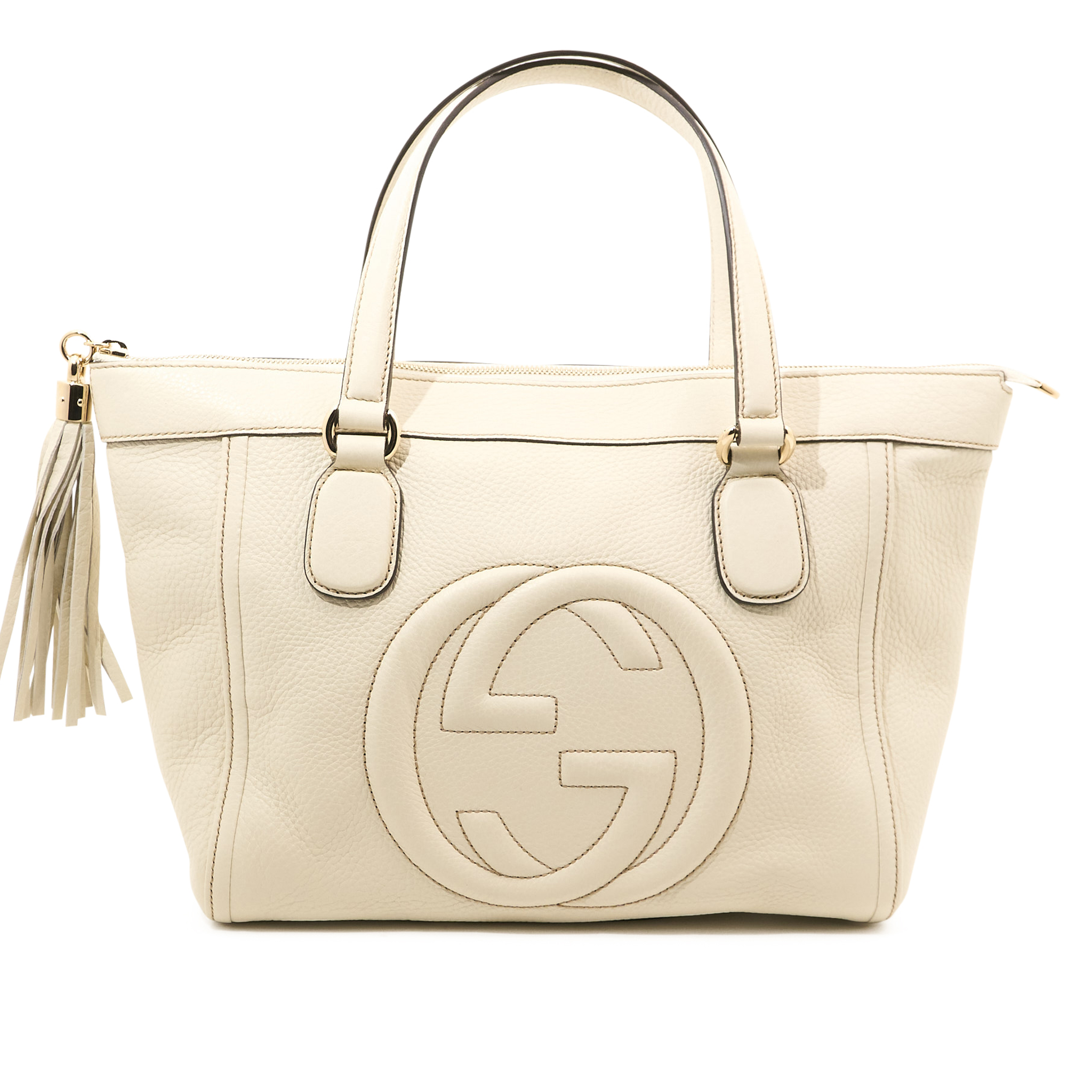 Gucci Soho Top Handle Bag Off White
