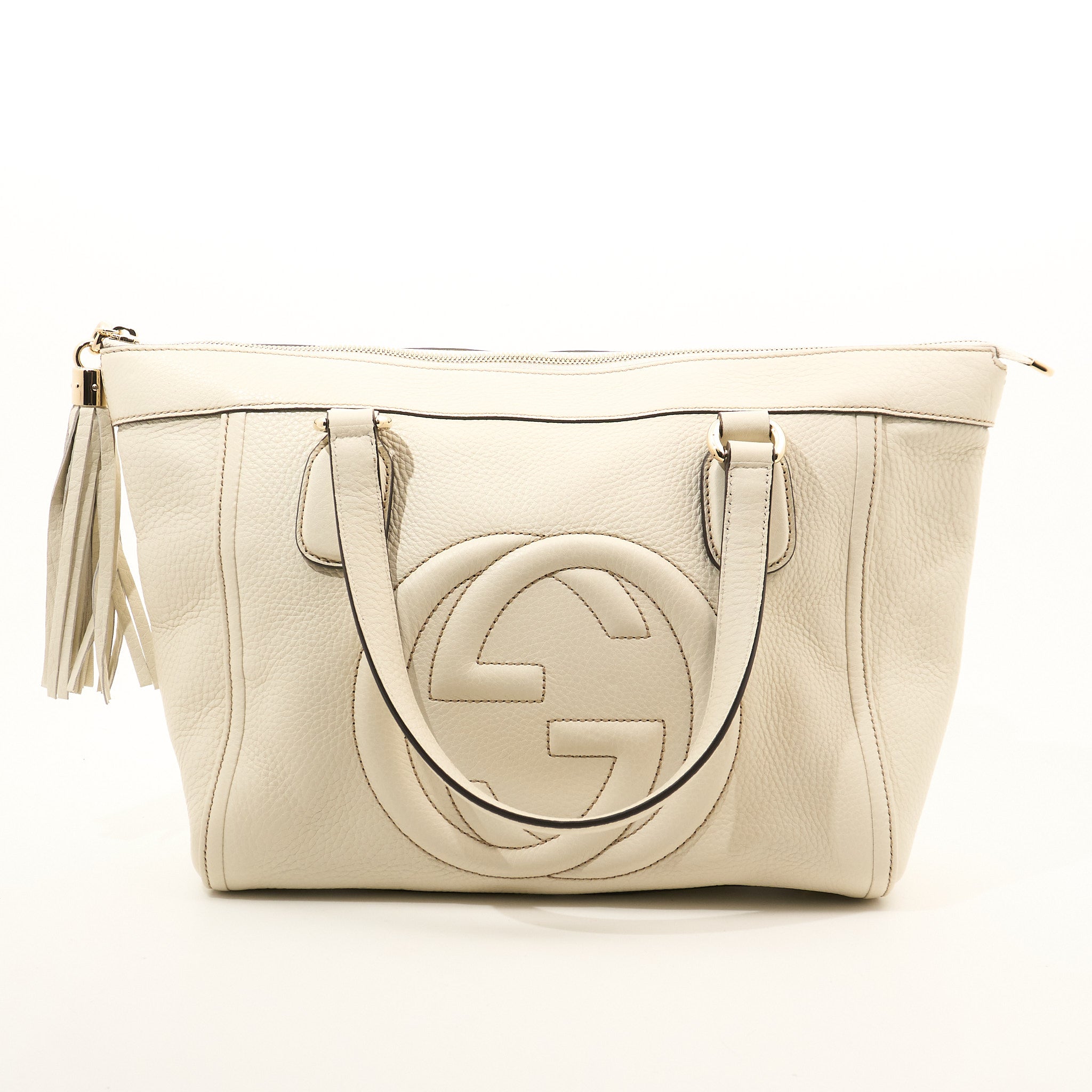 Gucci Soho Top Handle Bag Off White