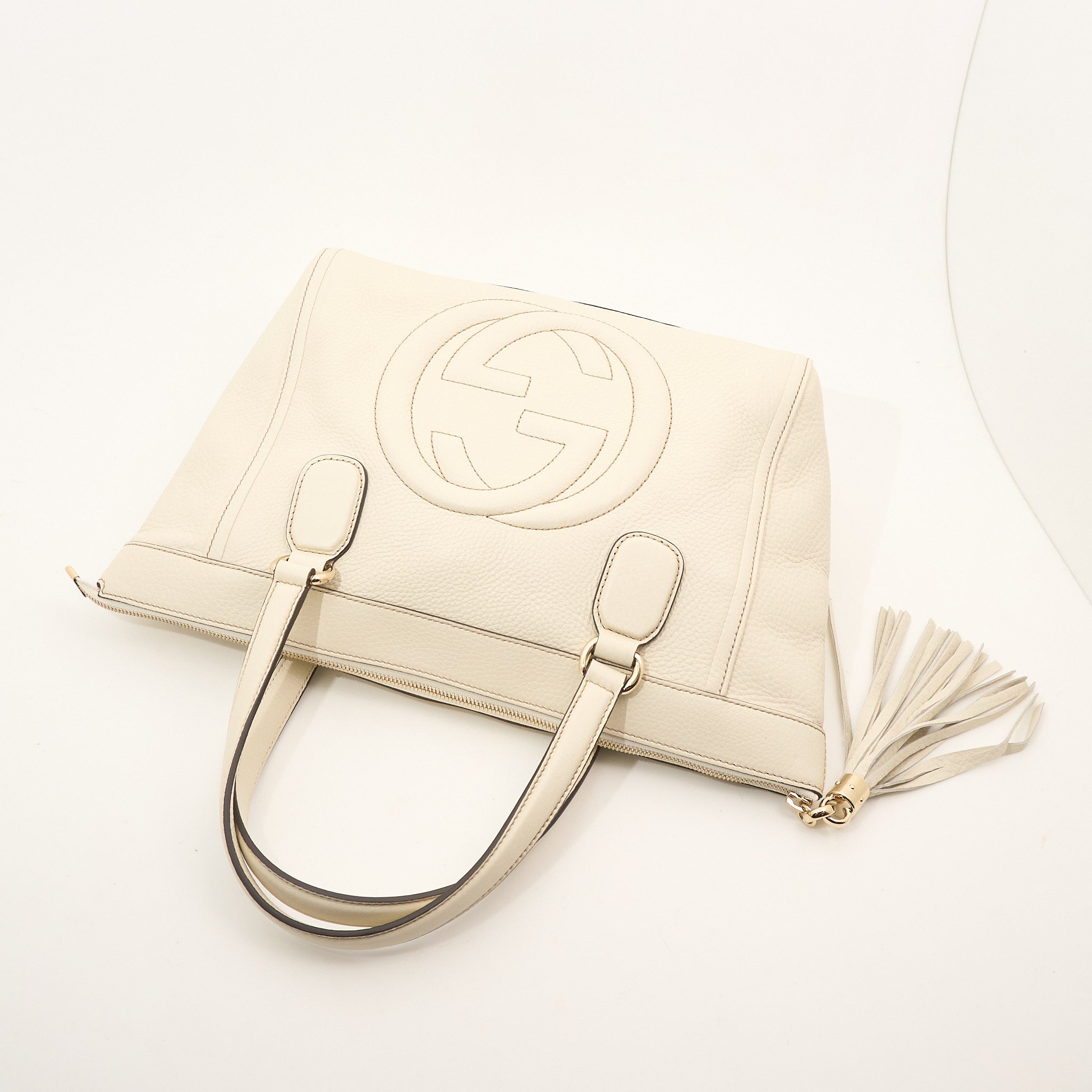 Gucci Soho Top Handle Bag Off White