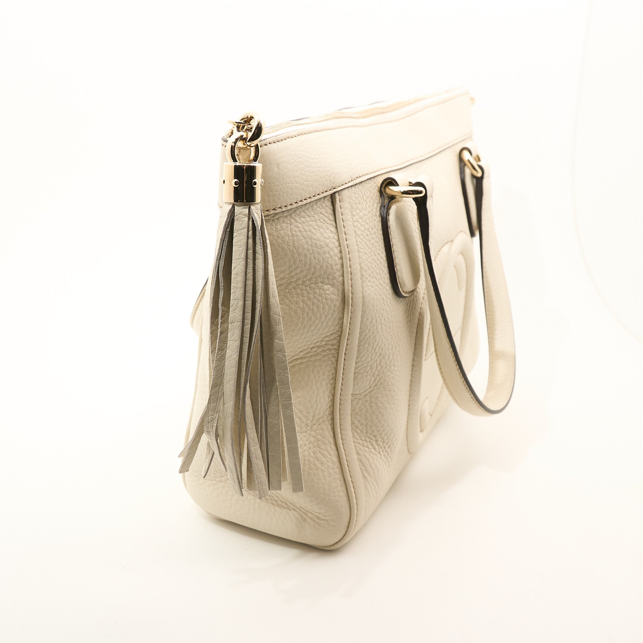 Gucci Soho Top Handle Bag Off White