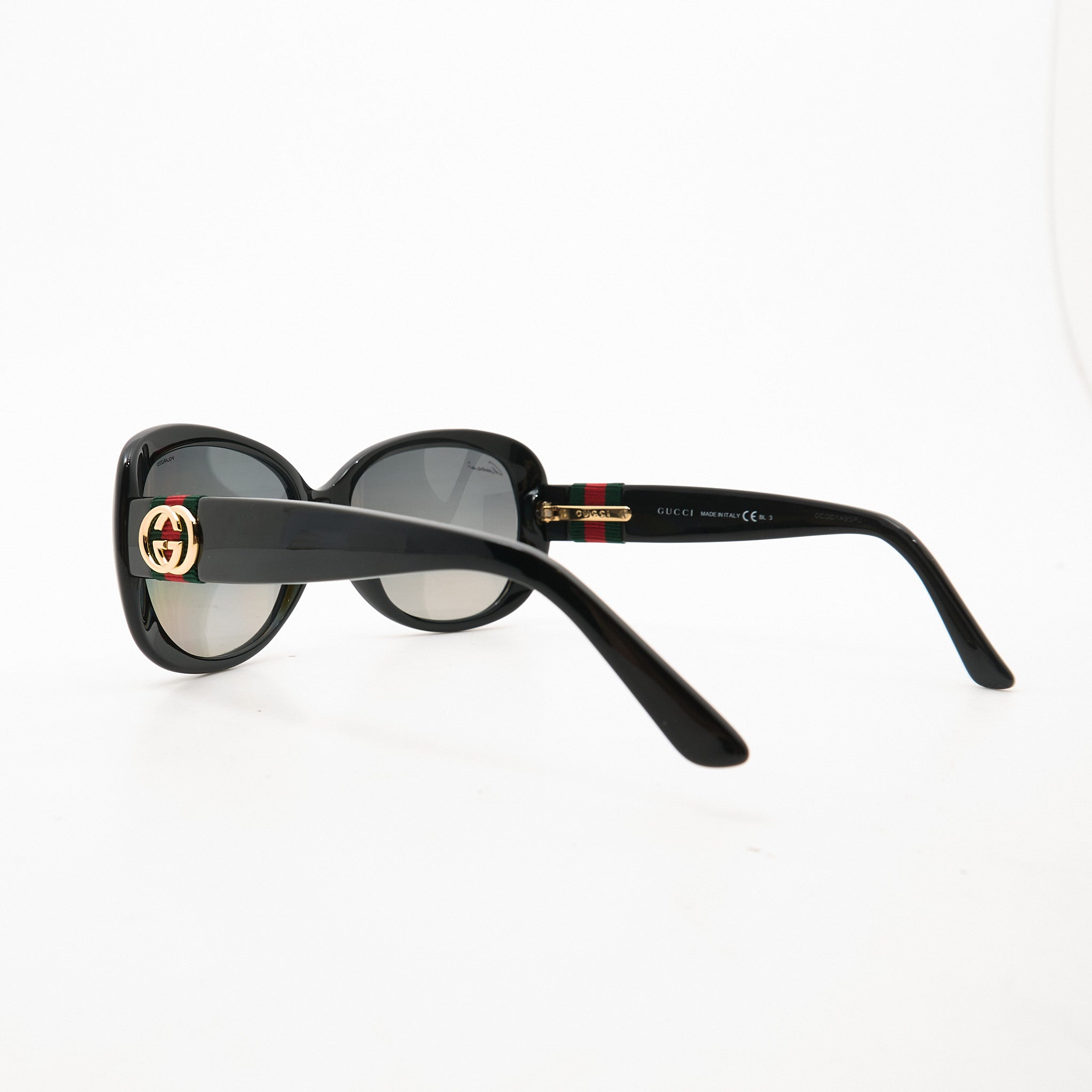 Gucci Black Square Polarised Sunglasses