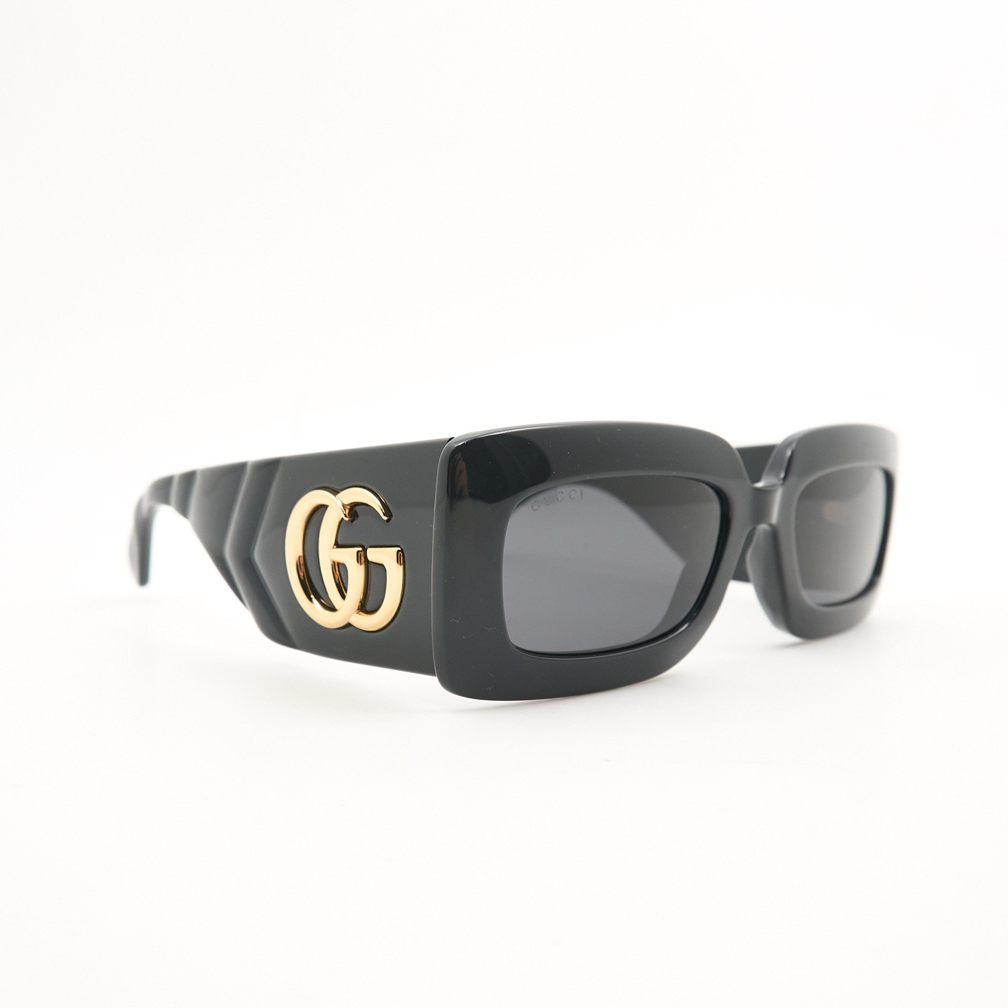 Gucci Black Rectangle Sunglasses