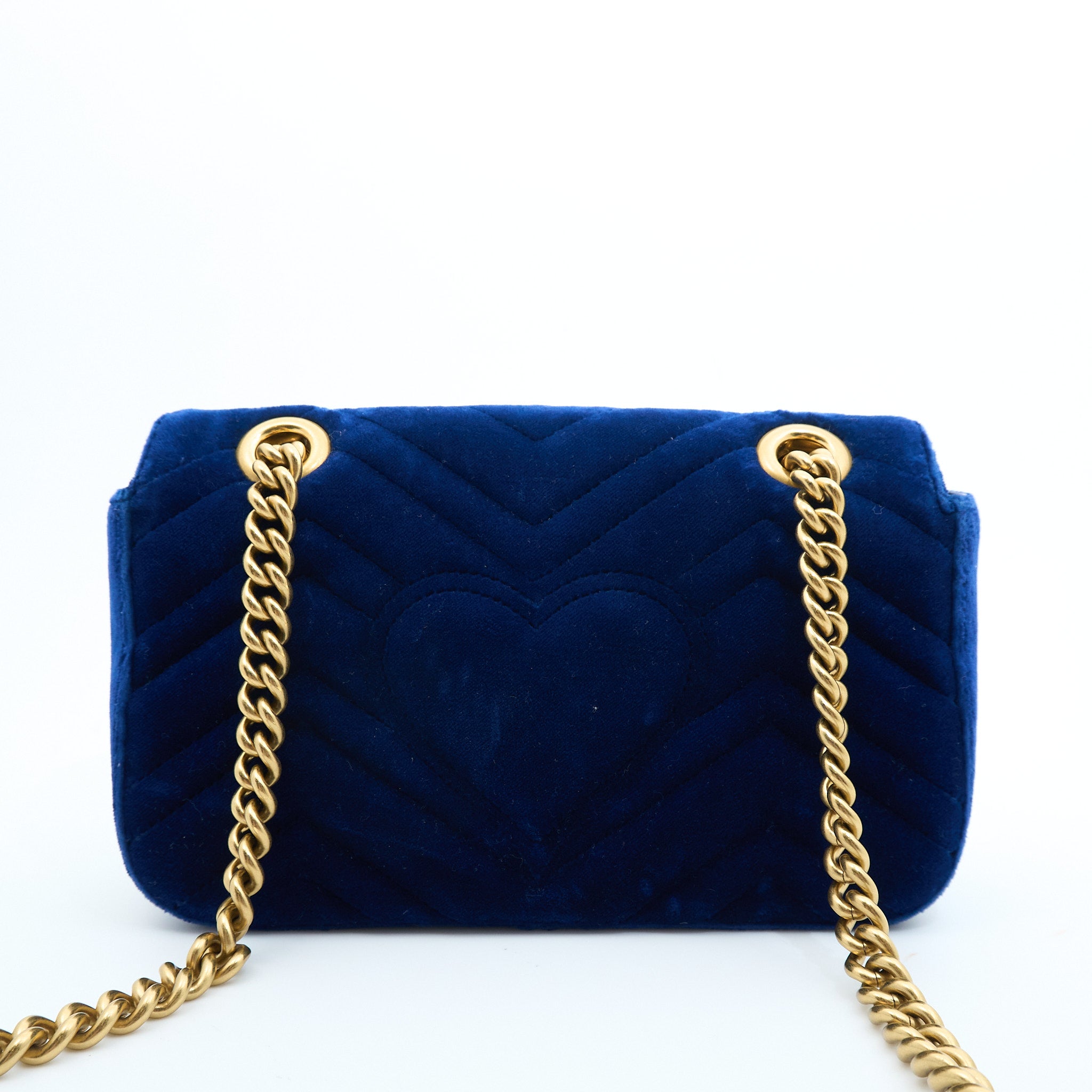 Gucci Blue Velvet Marmont Bag