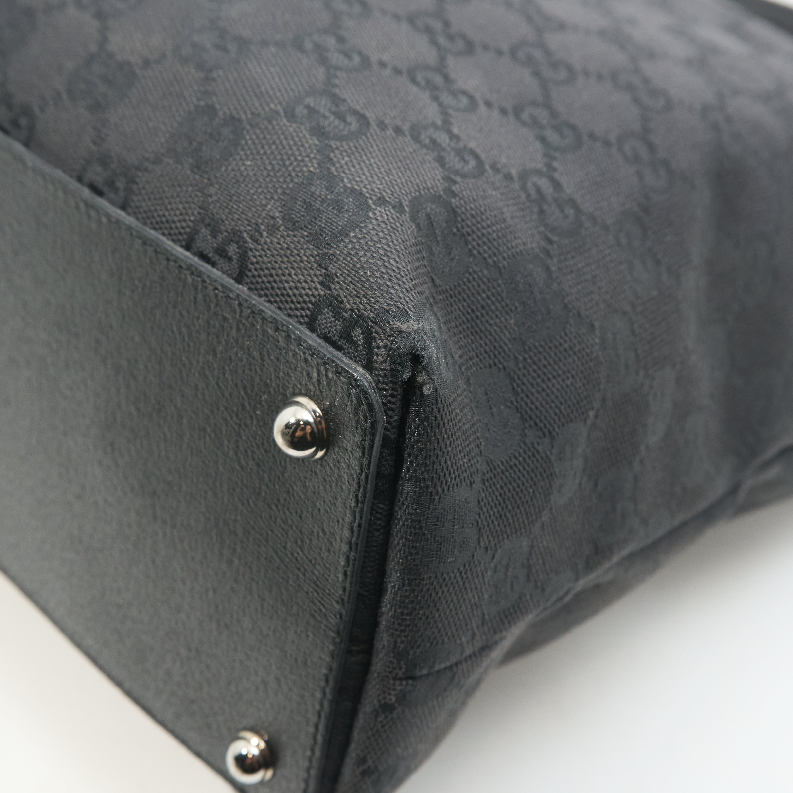 Gucci Vintage Black GG Supreme Tote