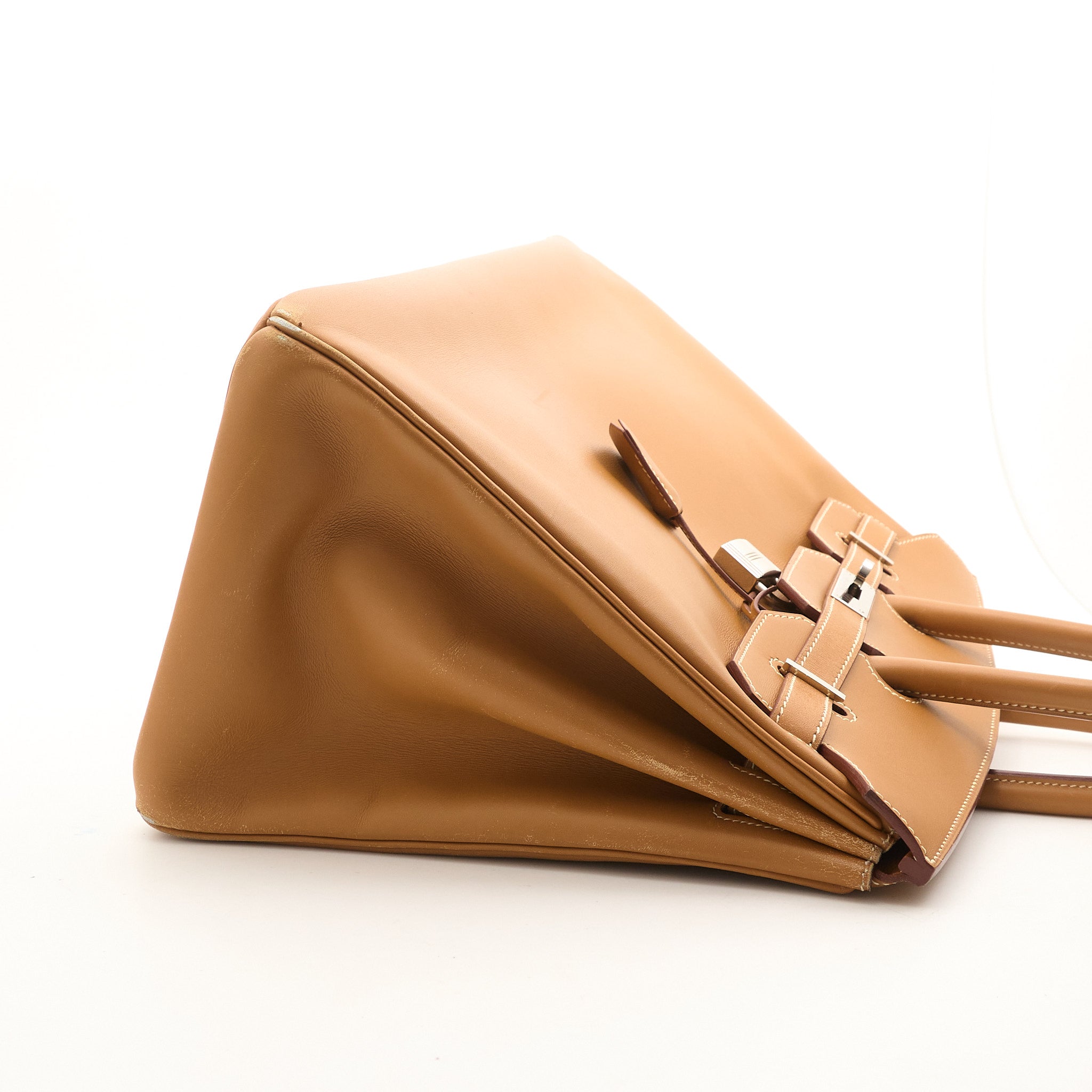 Hermès Birkin 35 in Biscuit Barinia PHW Stamp Sq C 1999