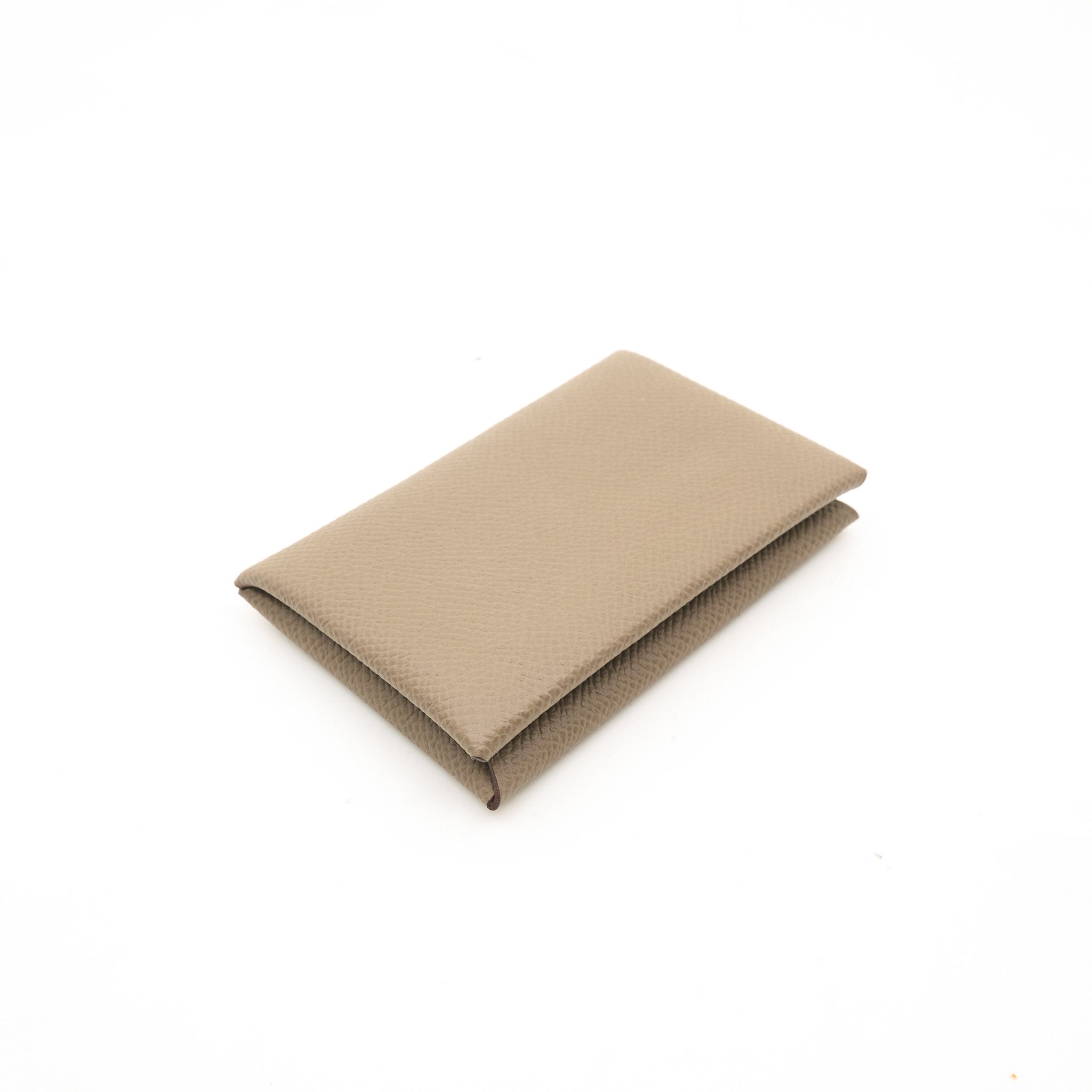 Hermes Calvi Card Holder Epsom Etoupe