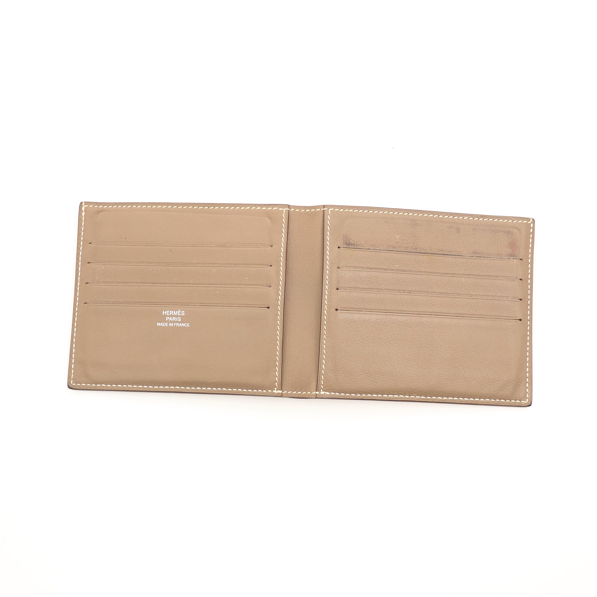 Hermes Citizen Compact Wallet in Etoupe Swift Calfskin