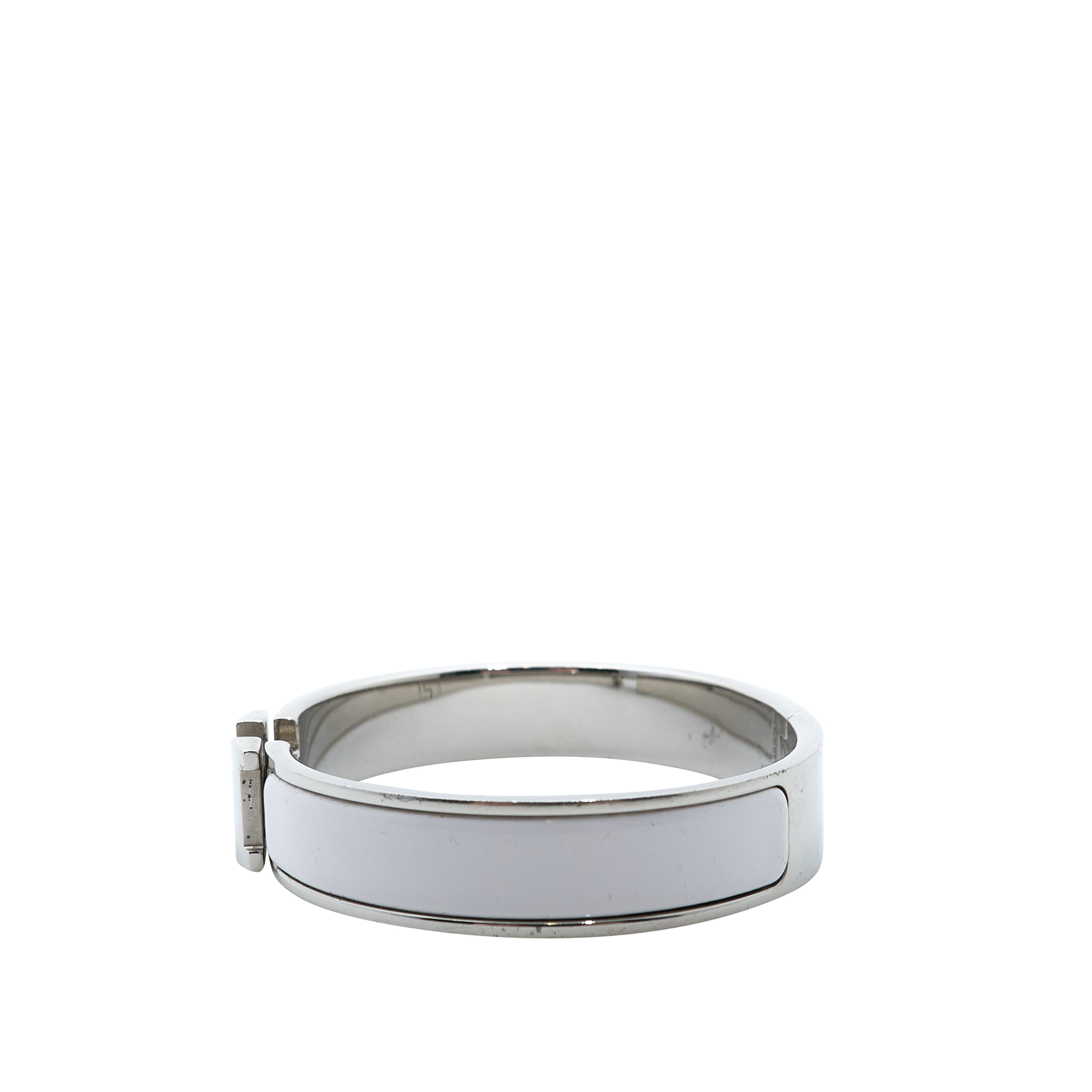 Hermes Clic H Bracelet White GM