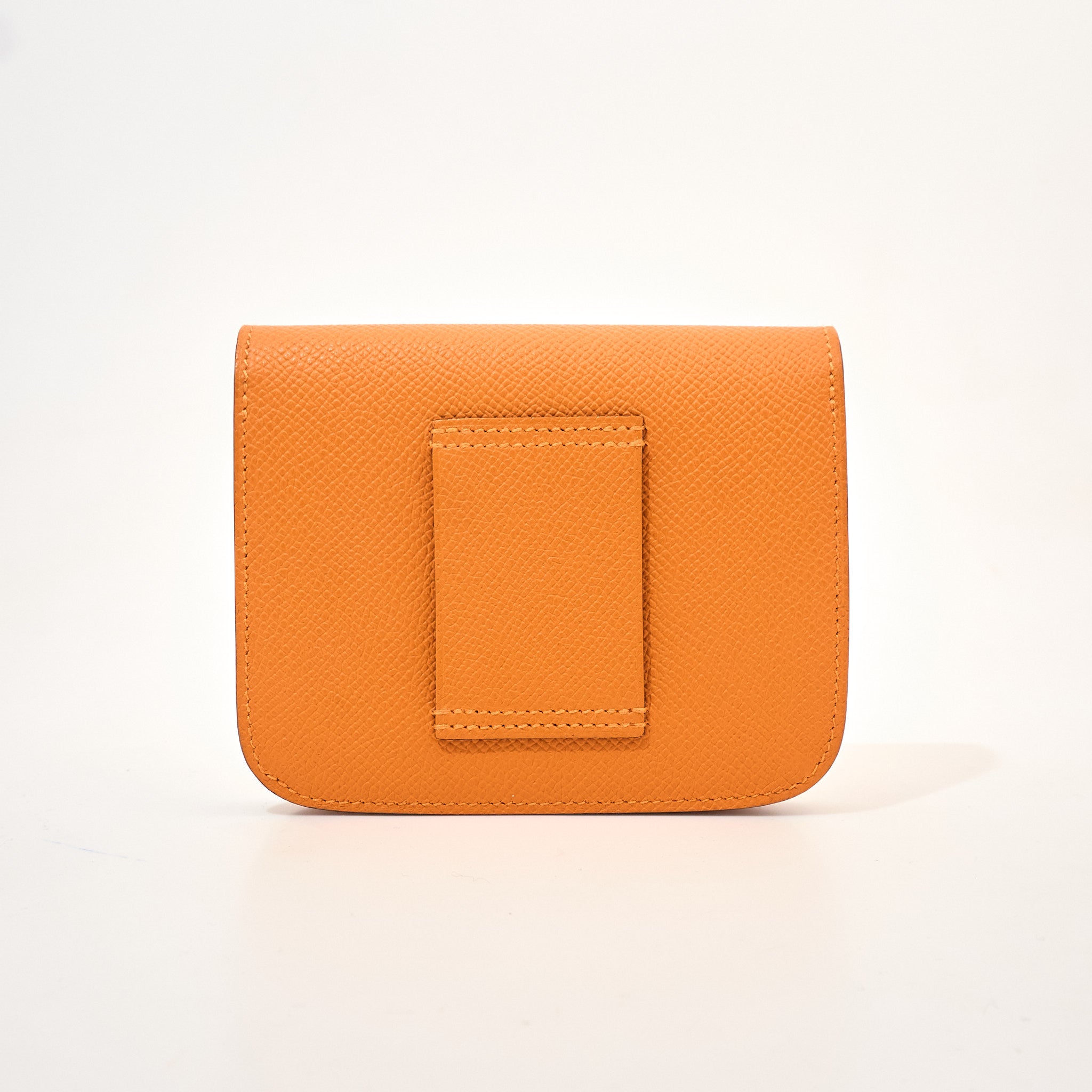 Hermes Constance Slim Wallet Orange Epsom PHW