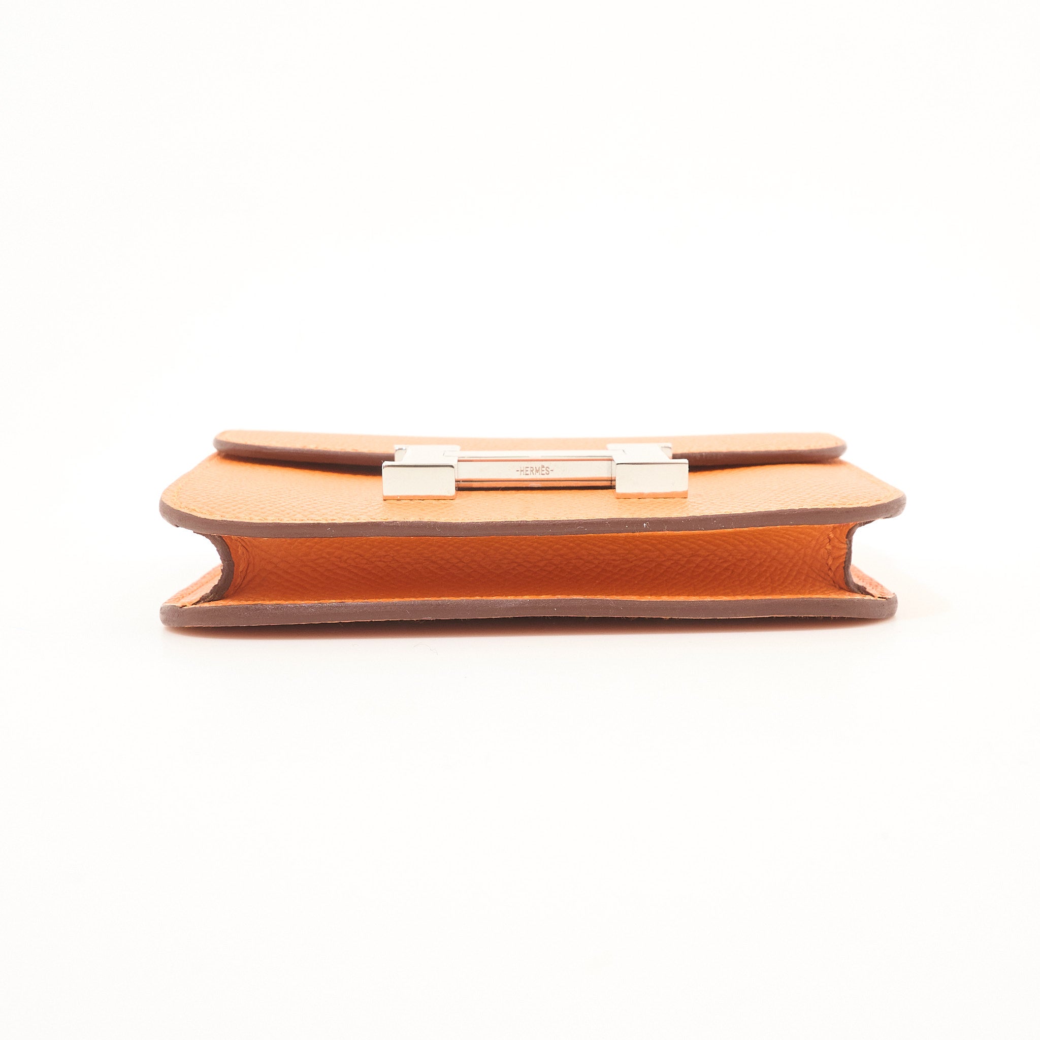 Hermes Constance Slim Wallet Orange Epsom PHW