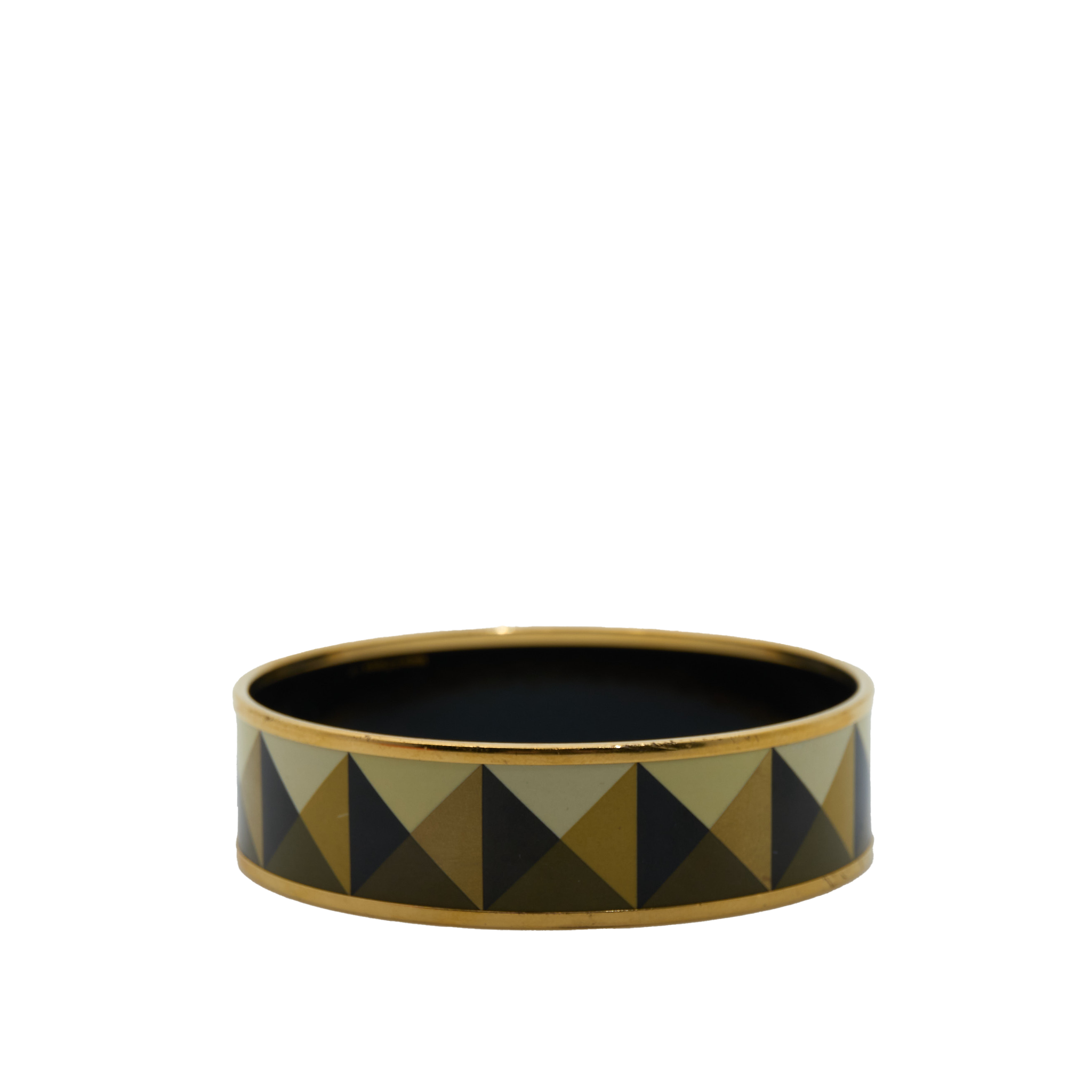 Hermes Enamel Geometric Bangle 70