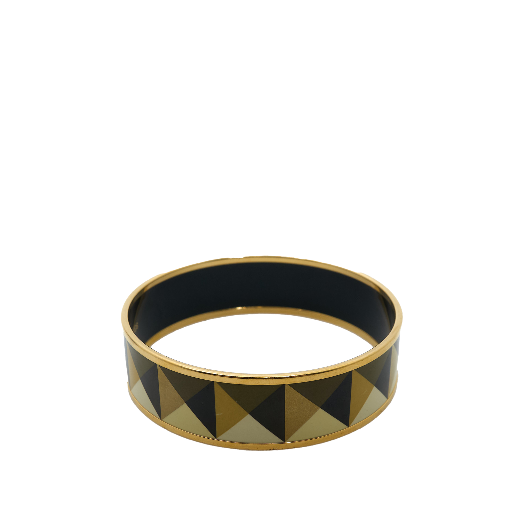 Hermes Enamel Geometric Bangle 70