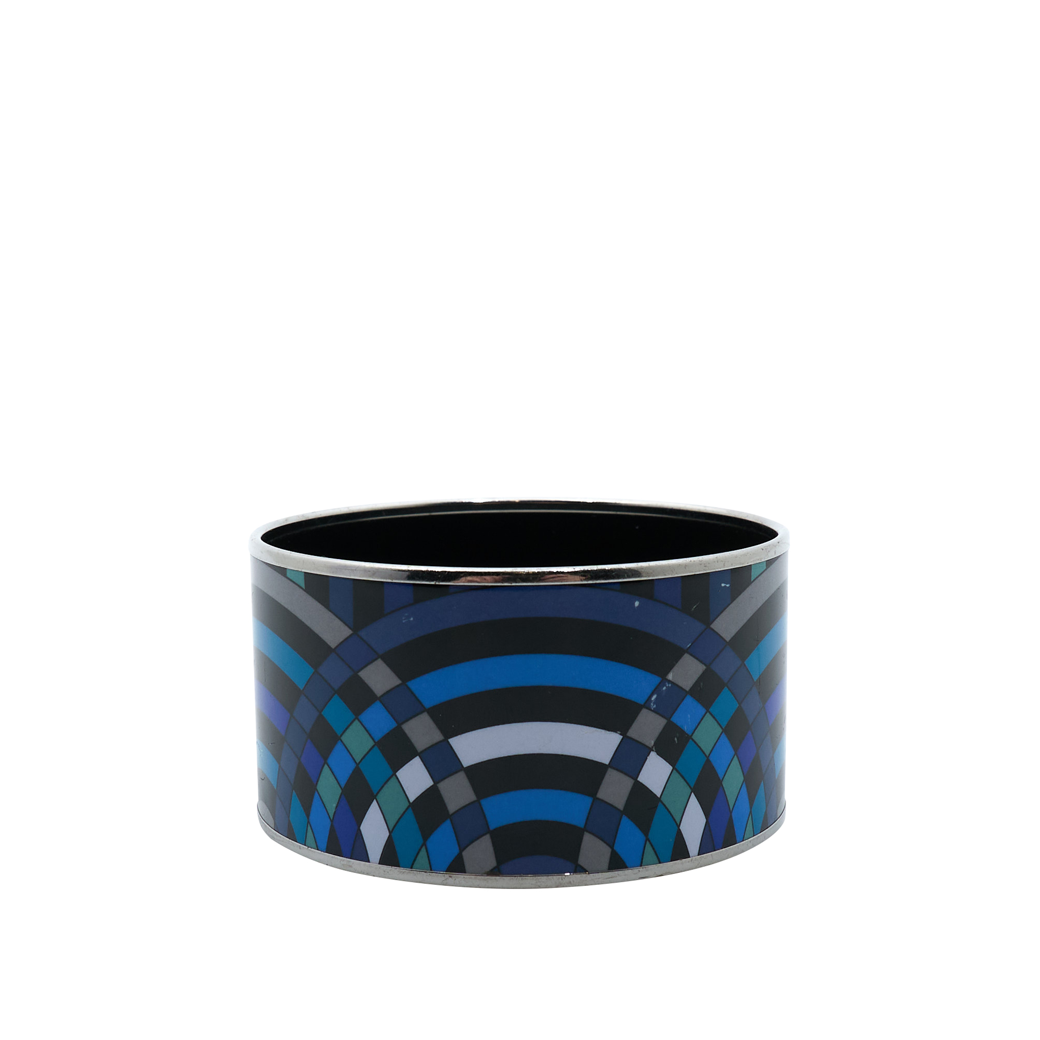 Hermes Enamel Spirographic Blue Bangle