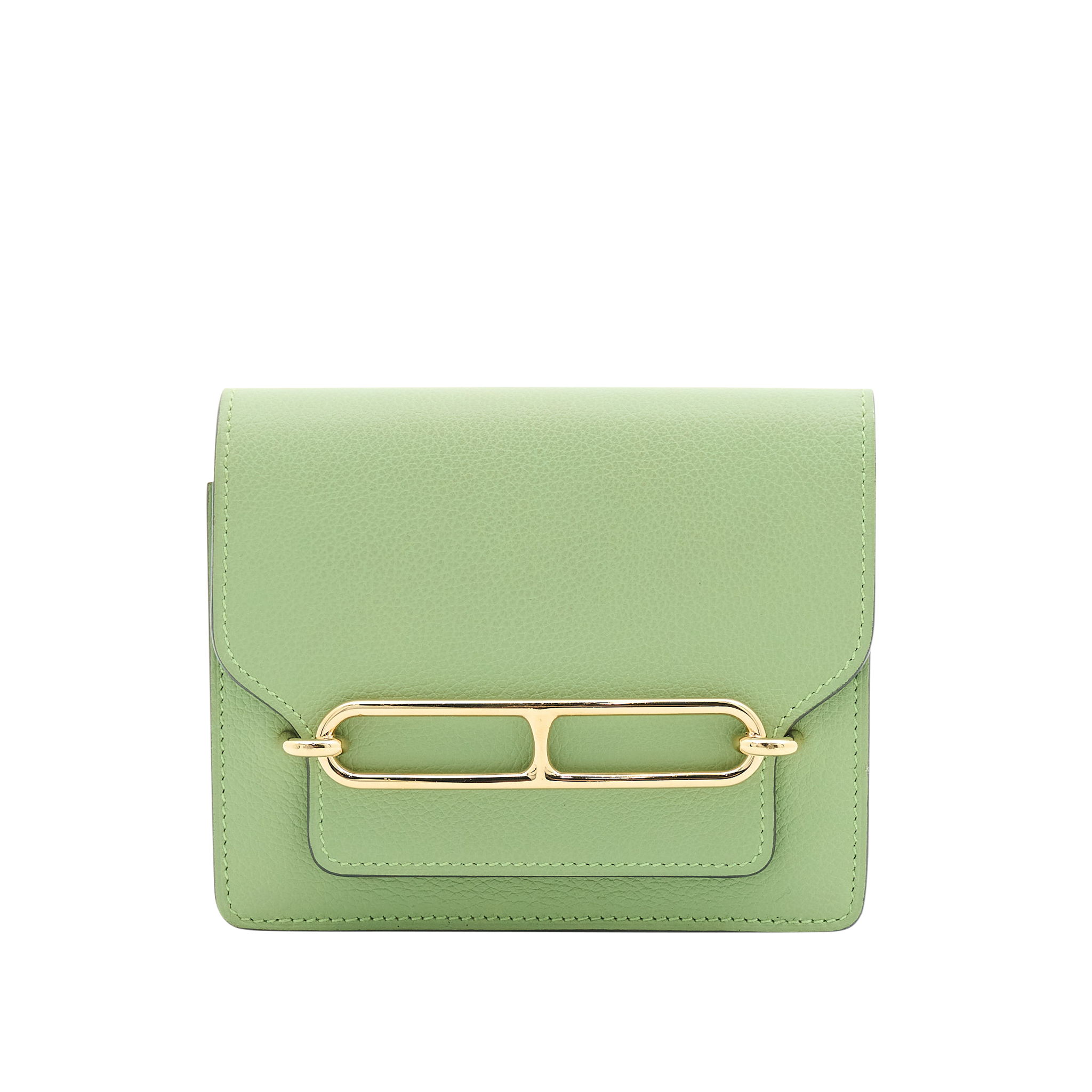 Hermes Evercolor Roulis Slim in Vert Criquet GHW