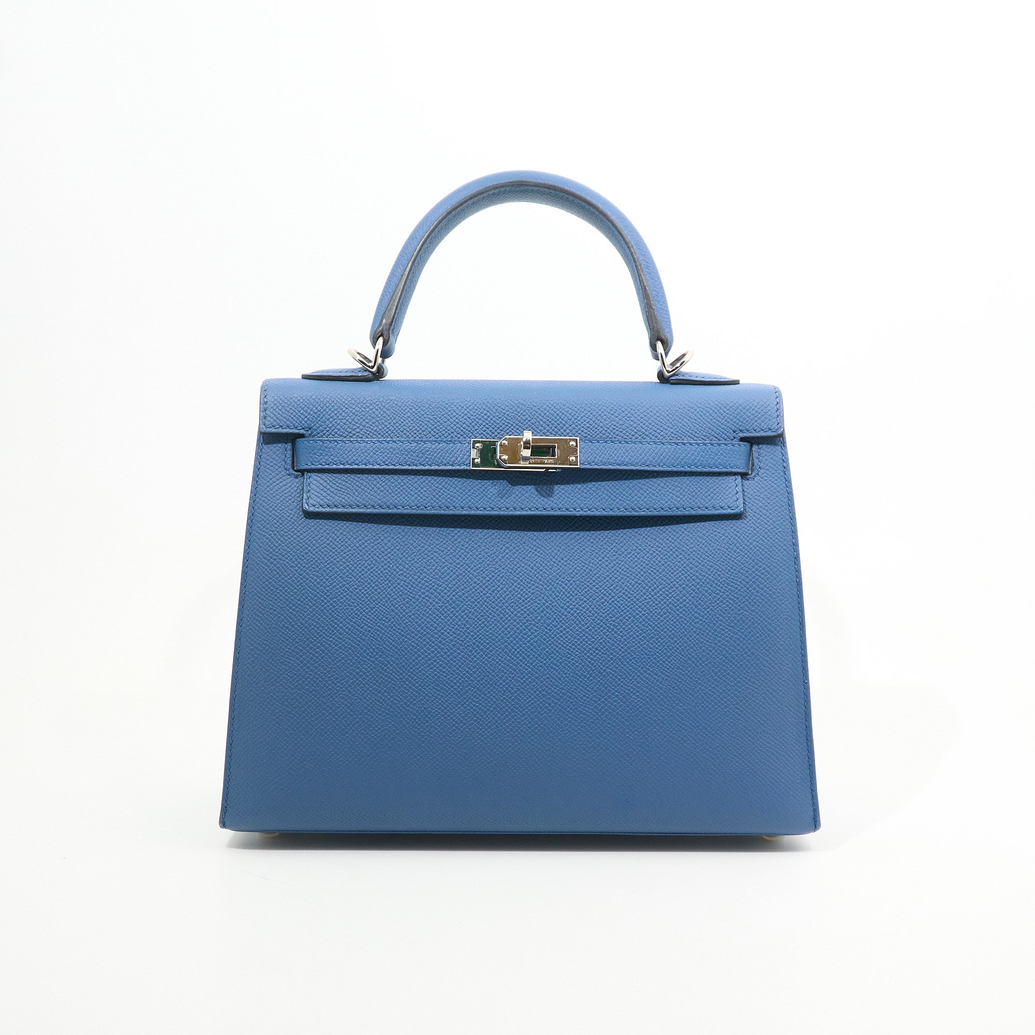 Hermes Kelly 25 Epsom S4 Deep Blue Kelly 25 Epsom leather PHW Stamp A