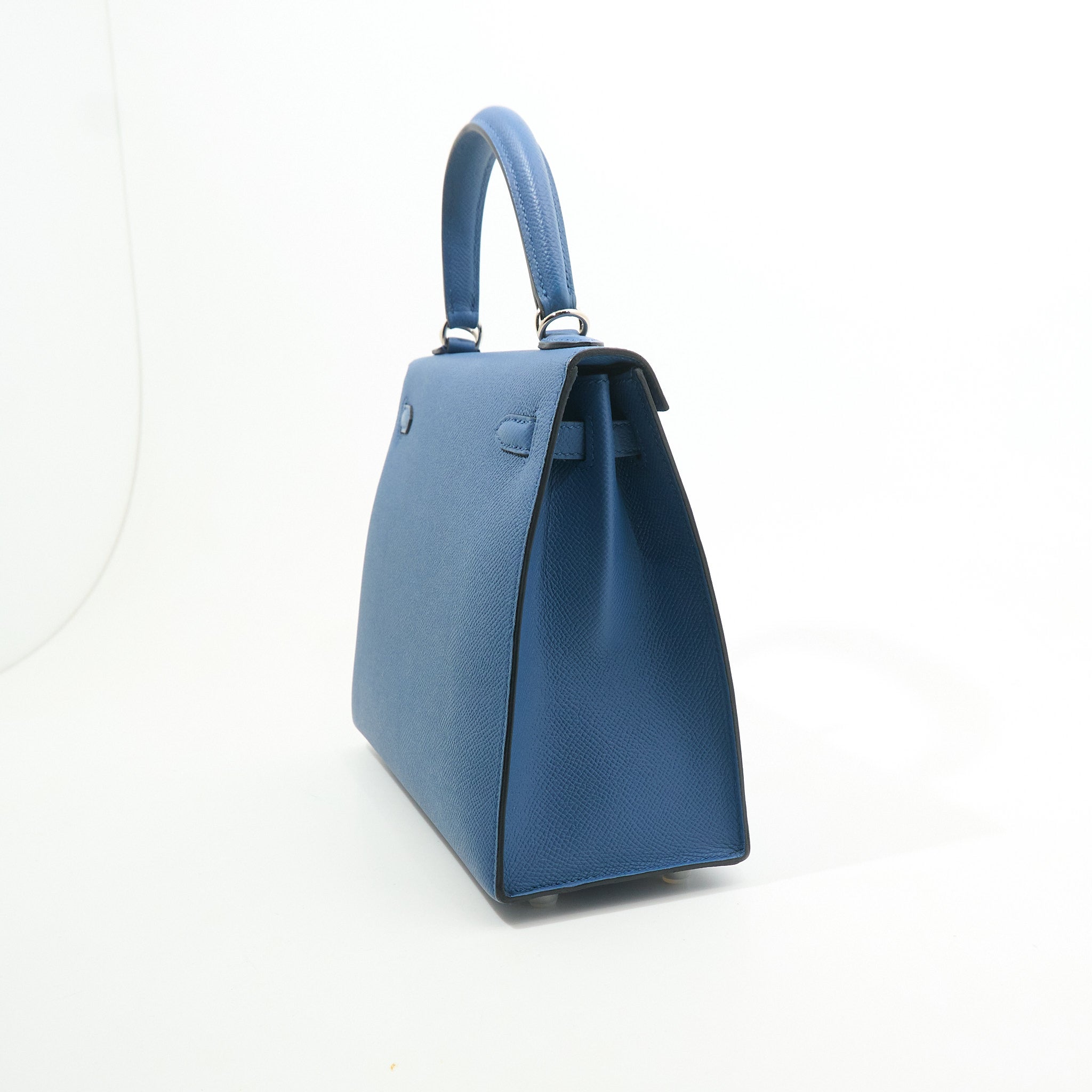 Hermes Kelly 25 Epsom S4 Deep Blue Kelly 25 Epsom leather PHW Stamp A