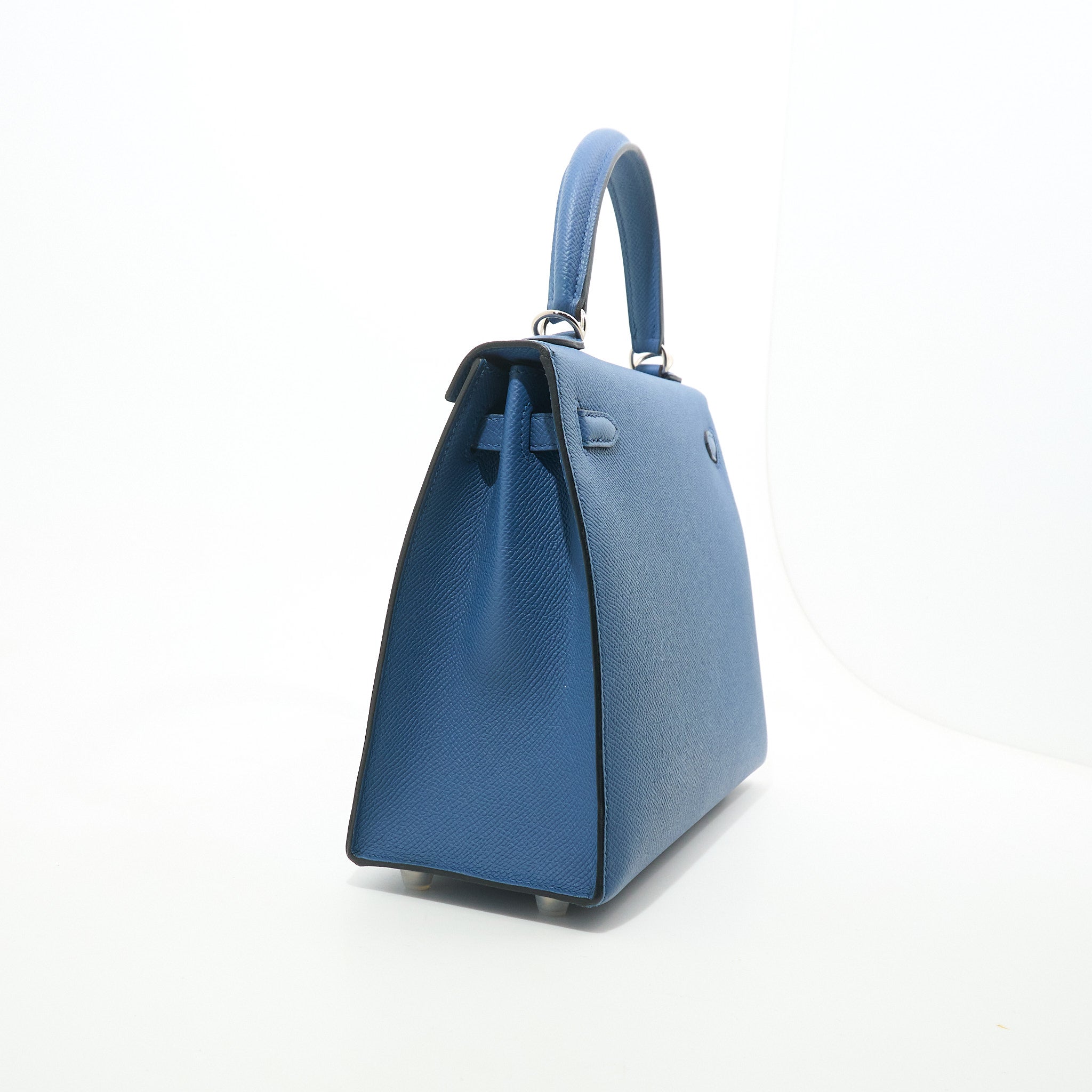 Hermes Kelly 25 Epsom S4 Deep Blue Kelly 25 Epsom leather PHW Stamp A