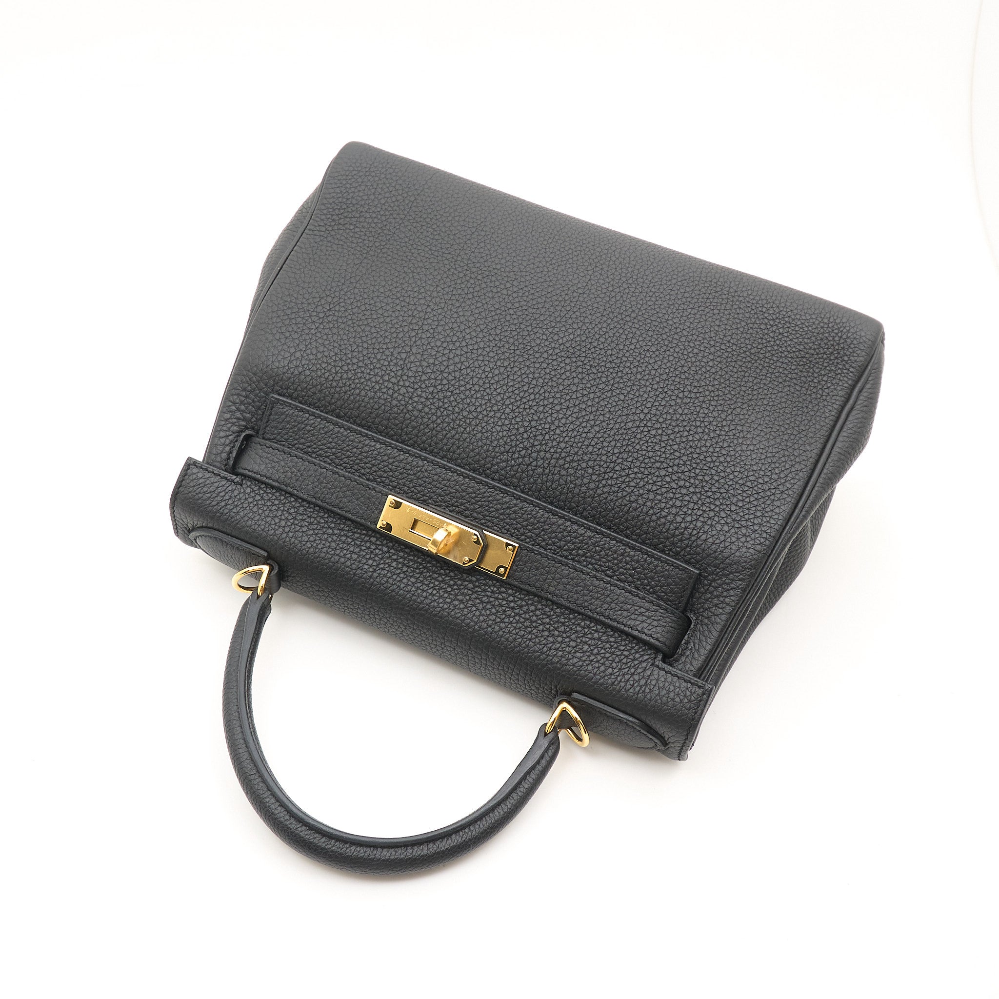 Hermes Kelly 28 Togo Noir GHW Stamp A (2017)