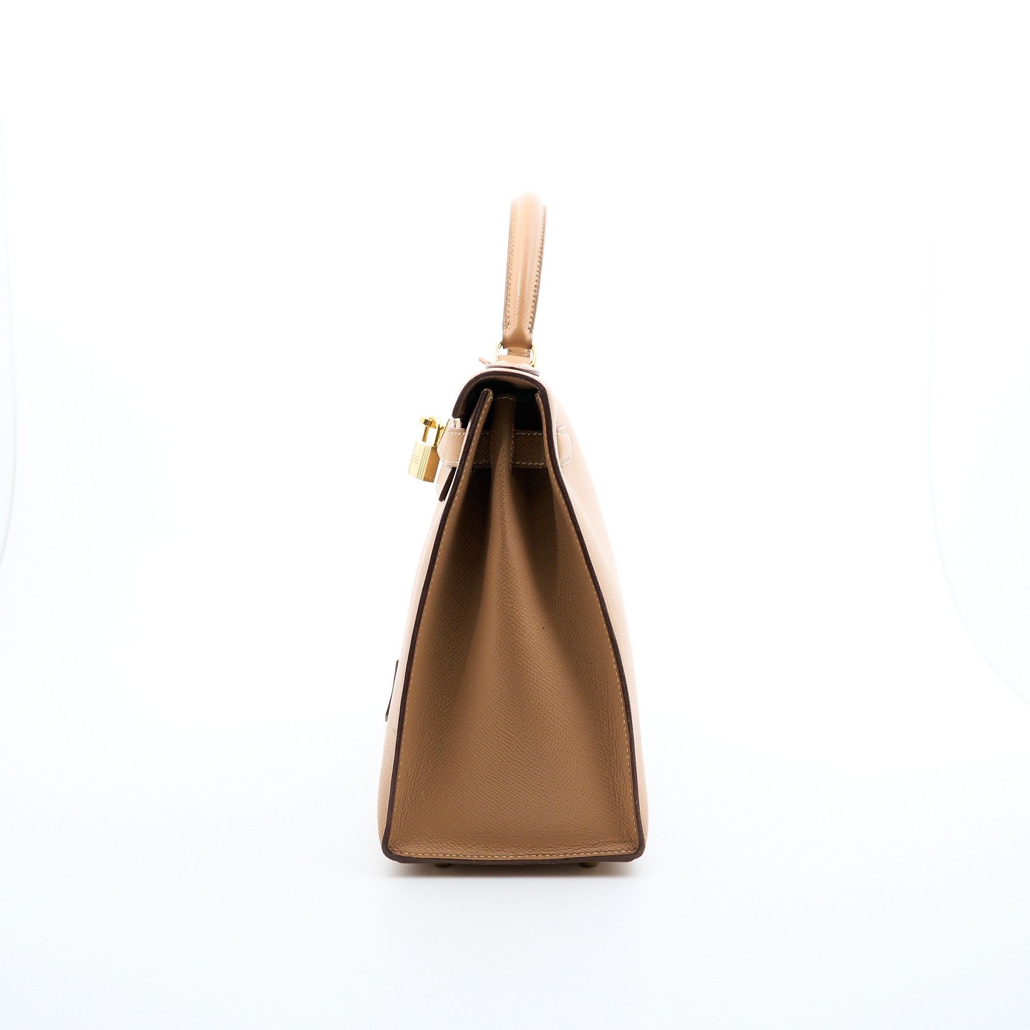 Hermes Kelly 28 Vintage Sesame Natural Courchevel GHW