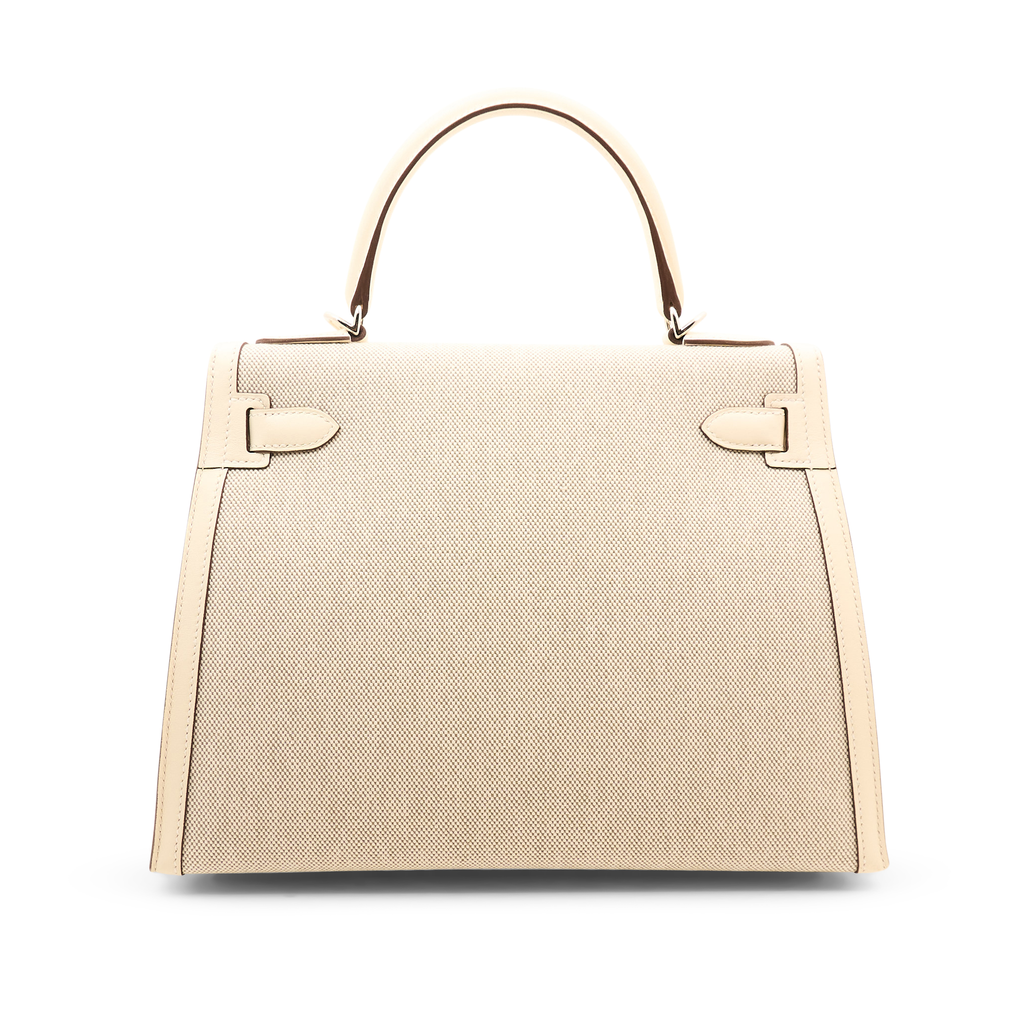 Hermès Kelly Sellier 28 Stamp Z (Year 2021) in Toile H and Veau Nata PHW