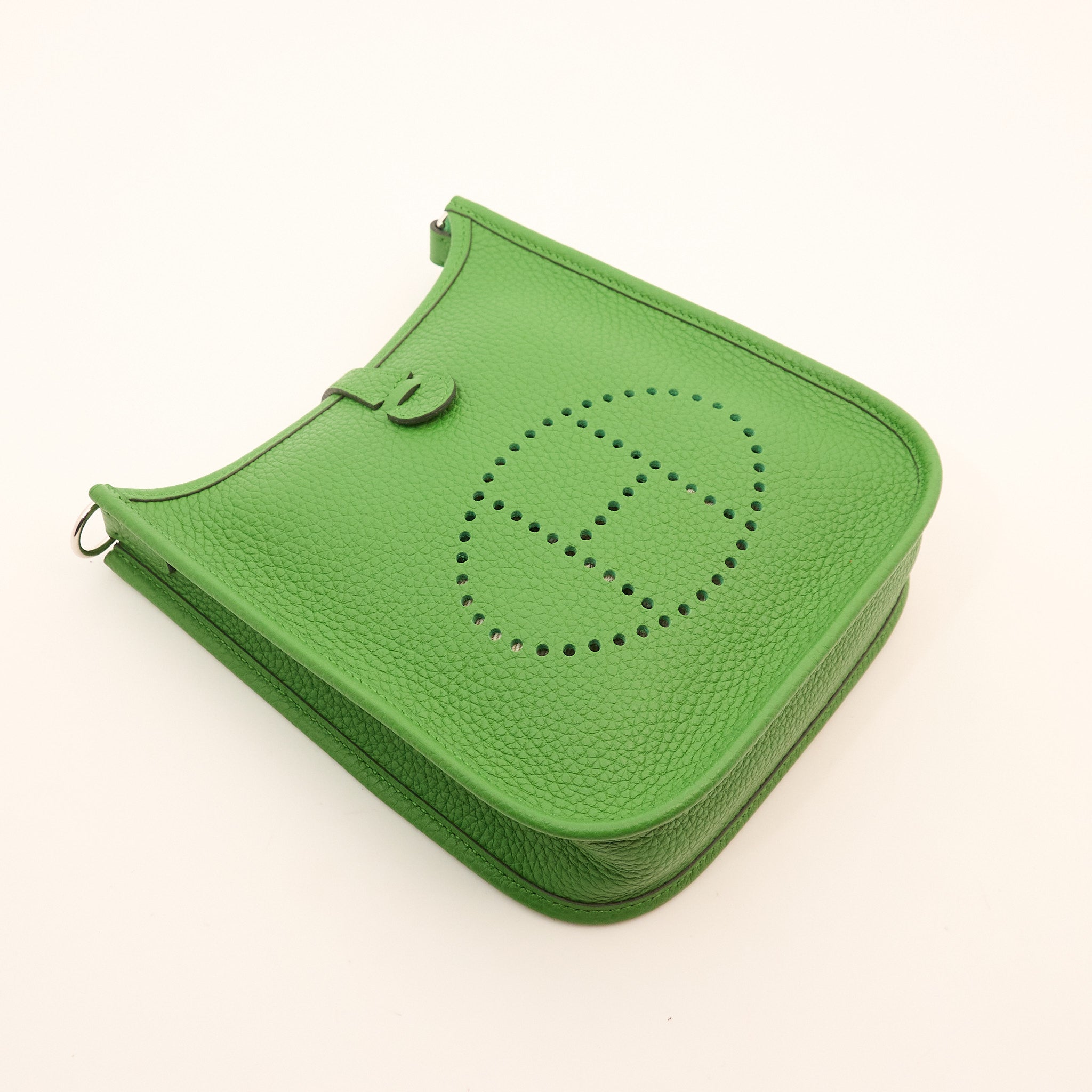 Hermes Mini Evelyne Clemence Vert Yucca PHW