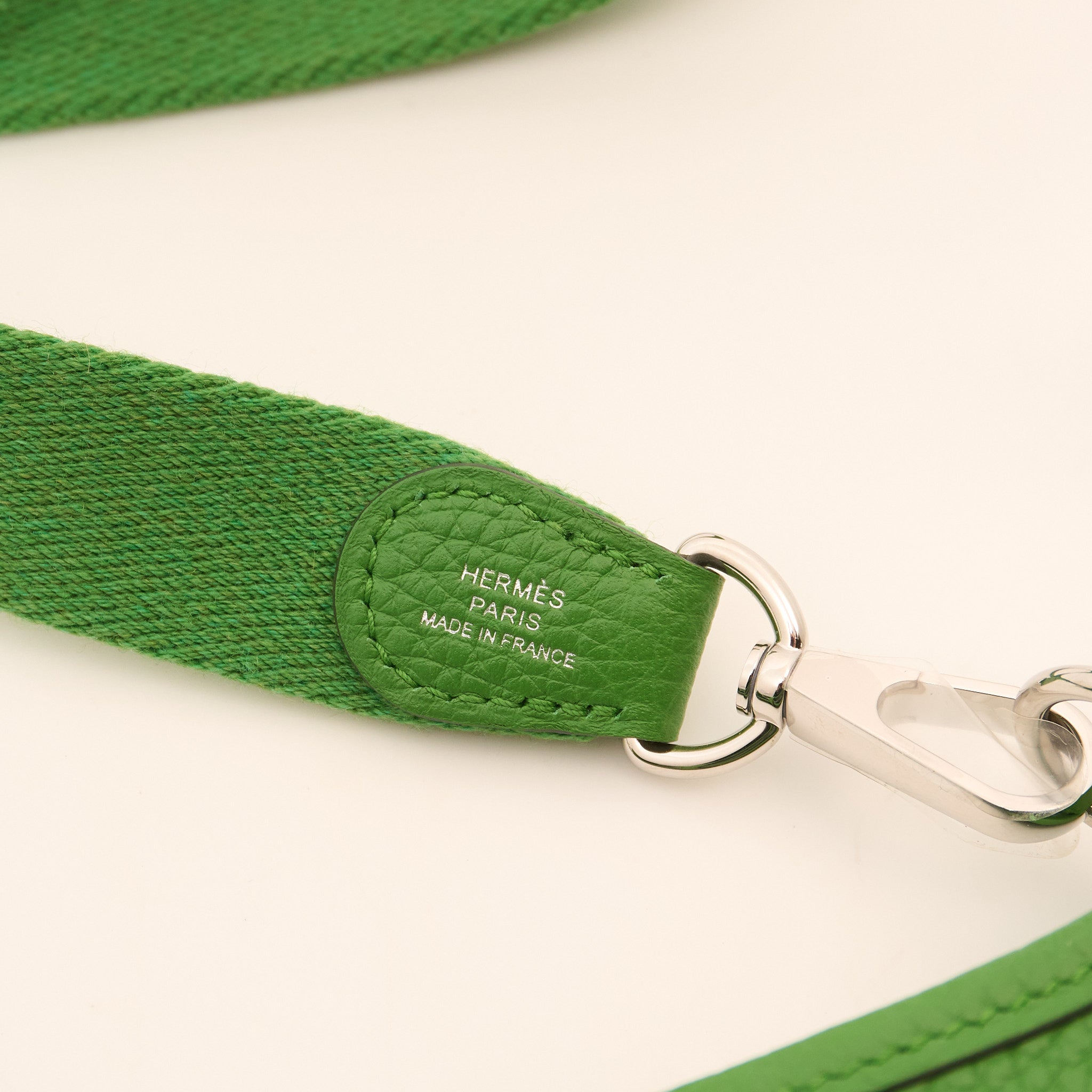 Hermes Mini Evelyne Clemence Vert Yucca PHW