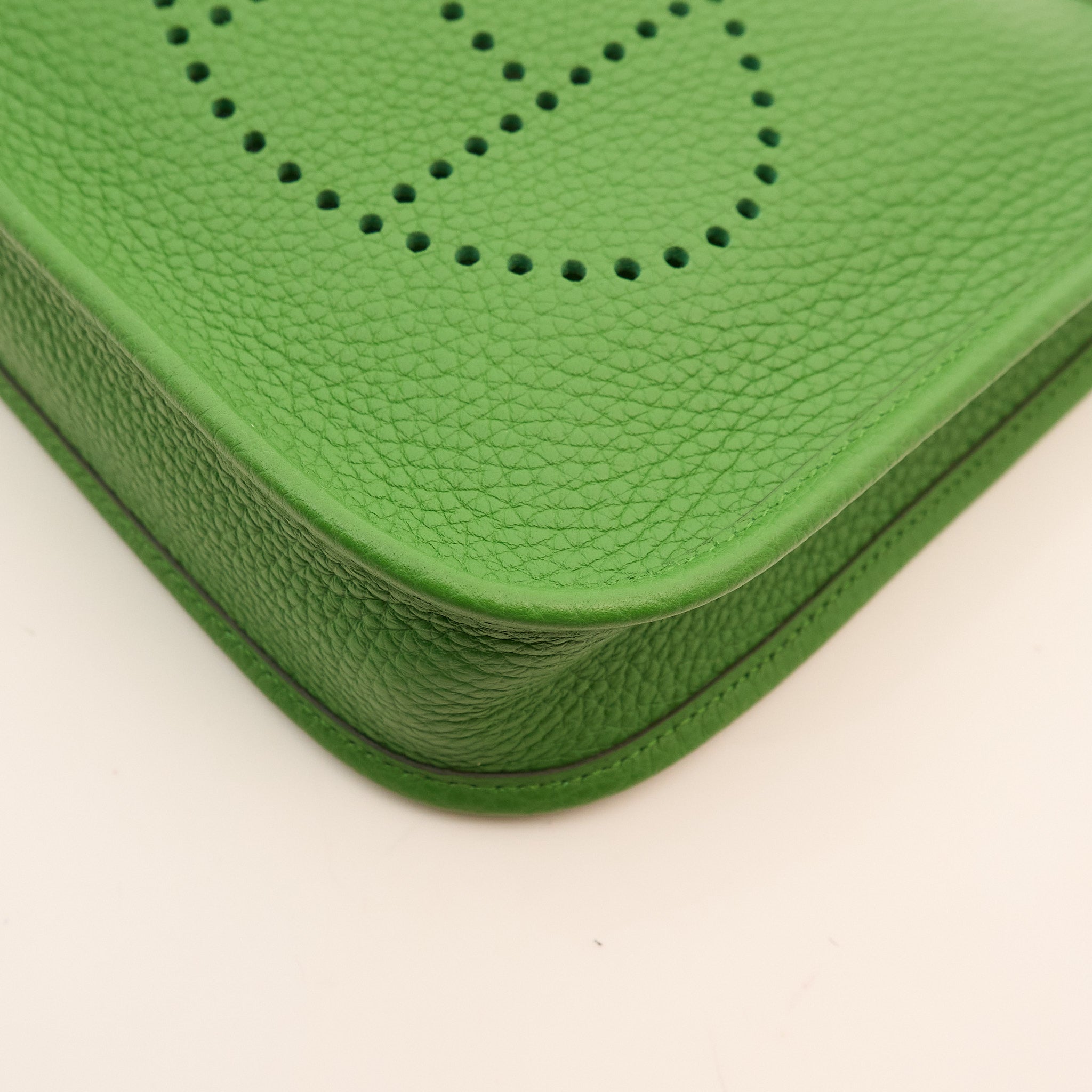 Hermes Mini Evelyne Clemence Vert Yucca PHW