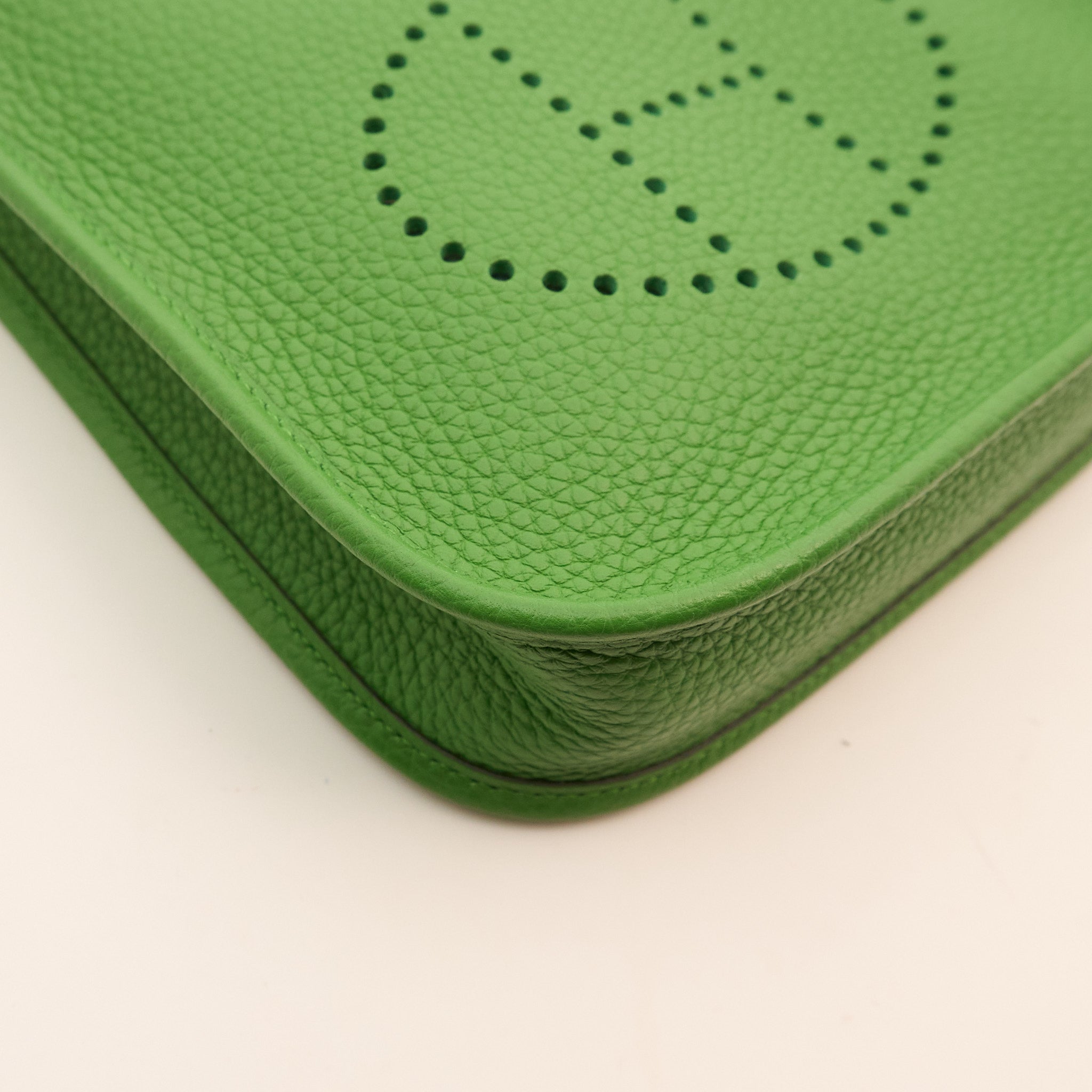 Hermes Mini Evelyne Clemence Vert Yucca PHW