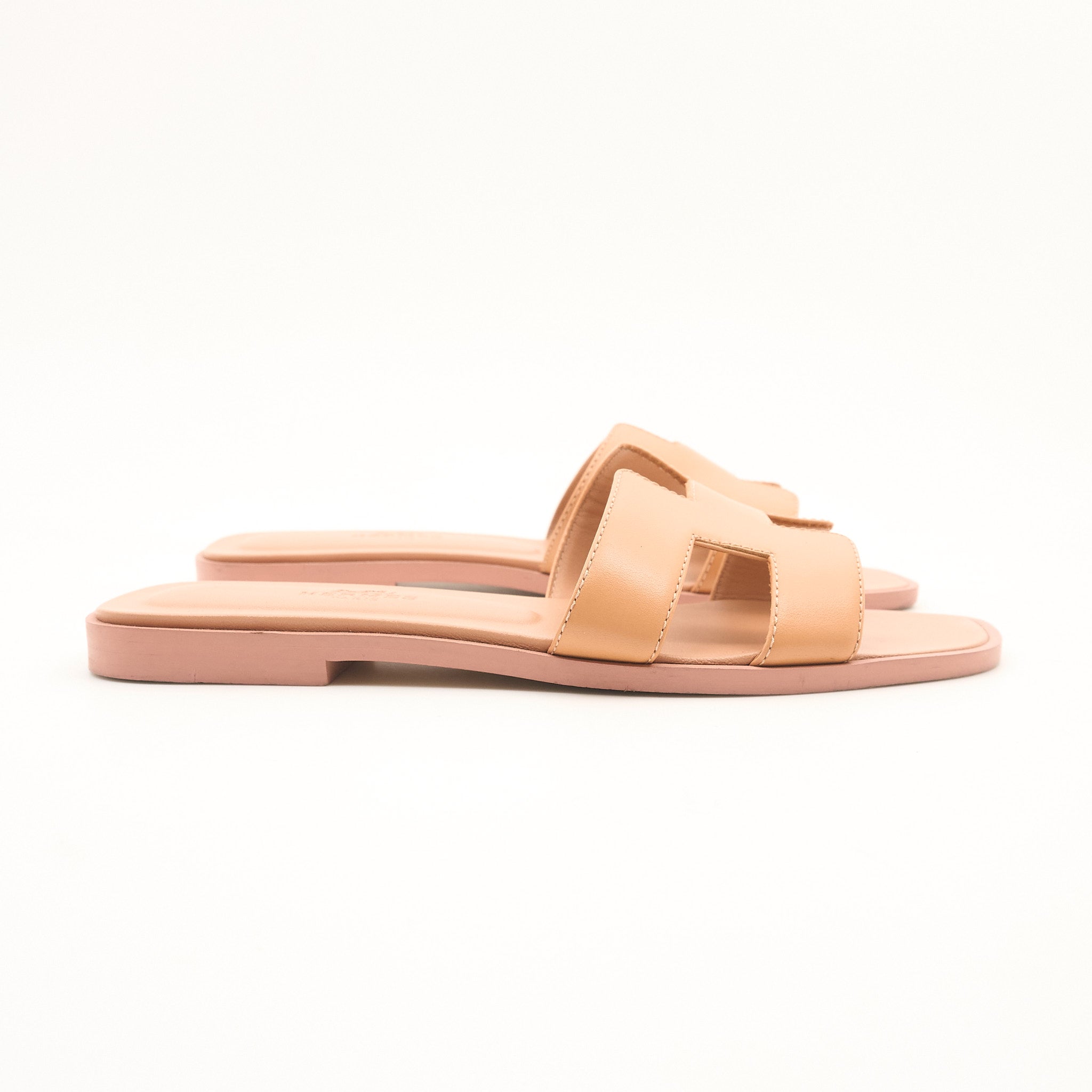 Hermes Oran Sandals Tan Size 35