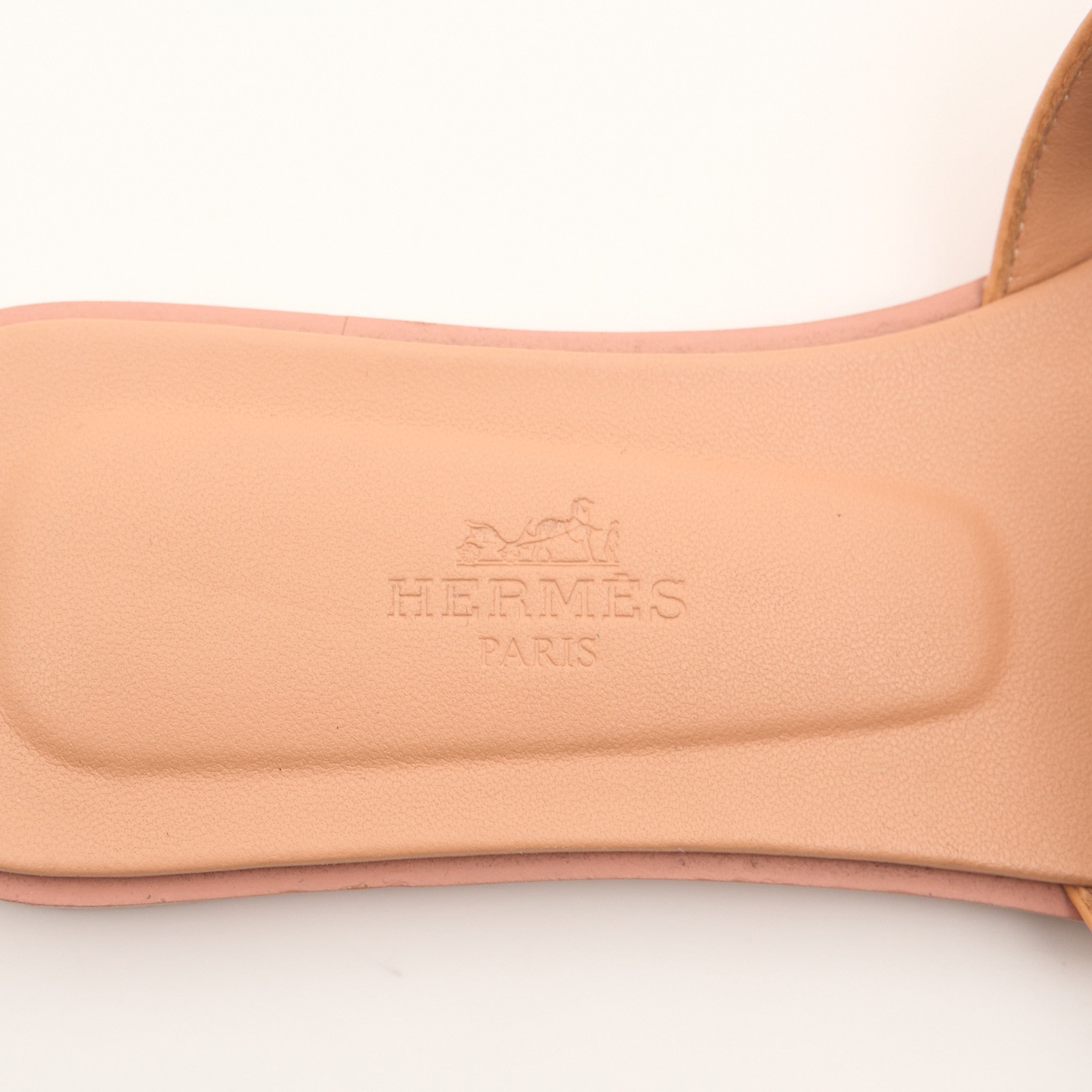 Hermes Oran Sandals Tan Size 35