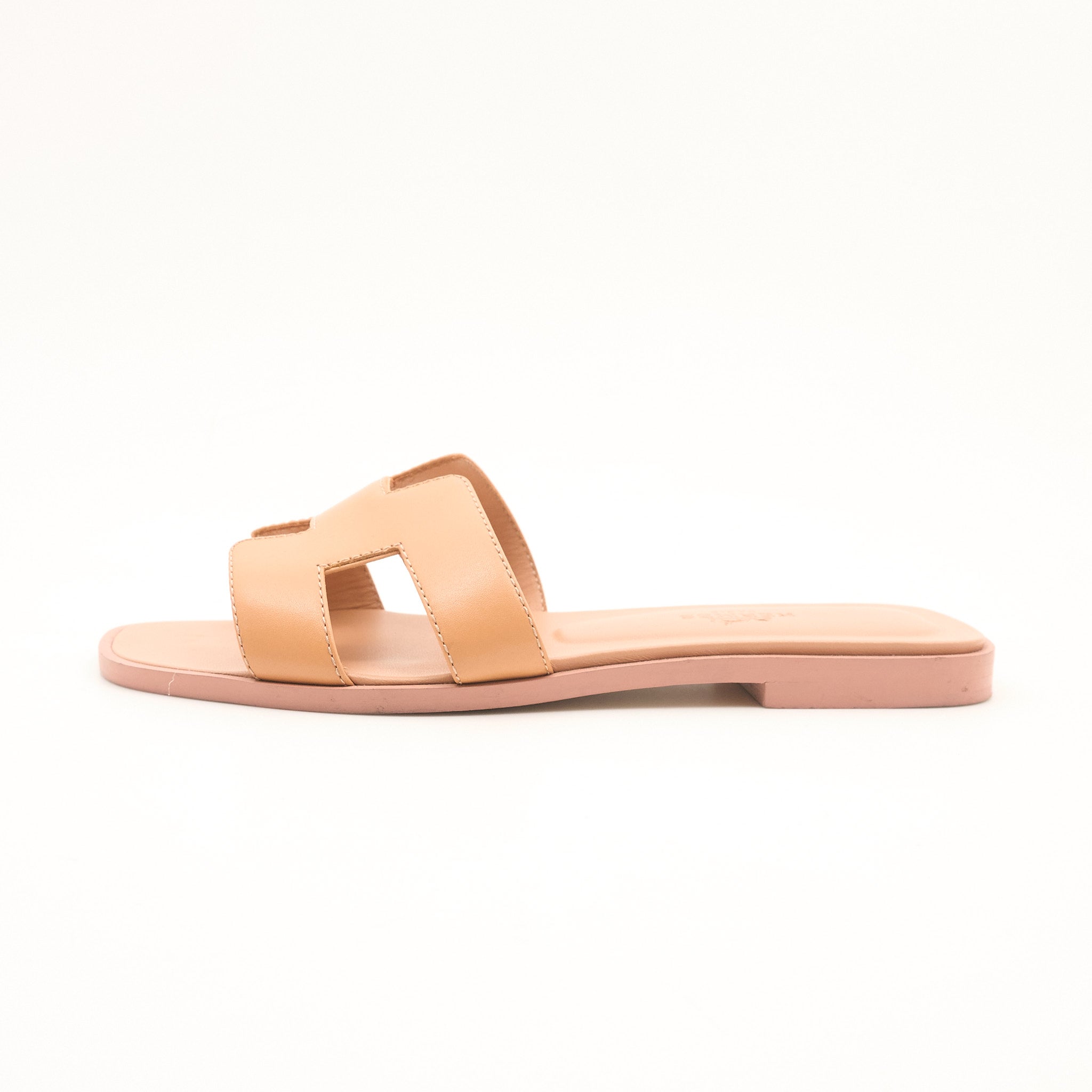Hermes Oran Sandals Tan Size 35