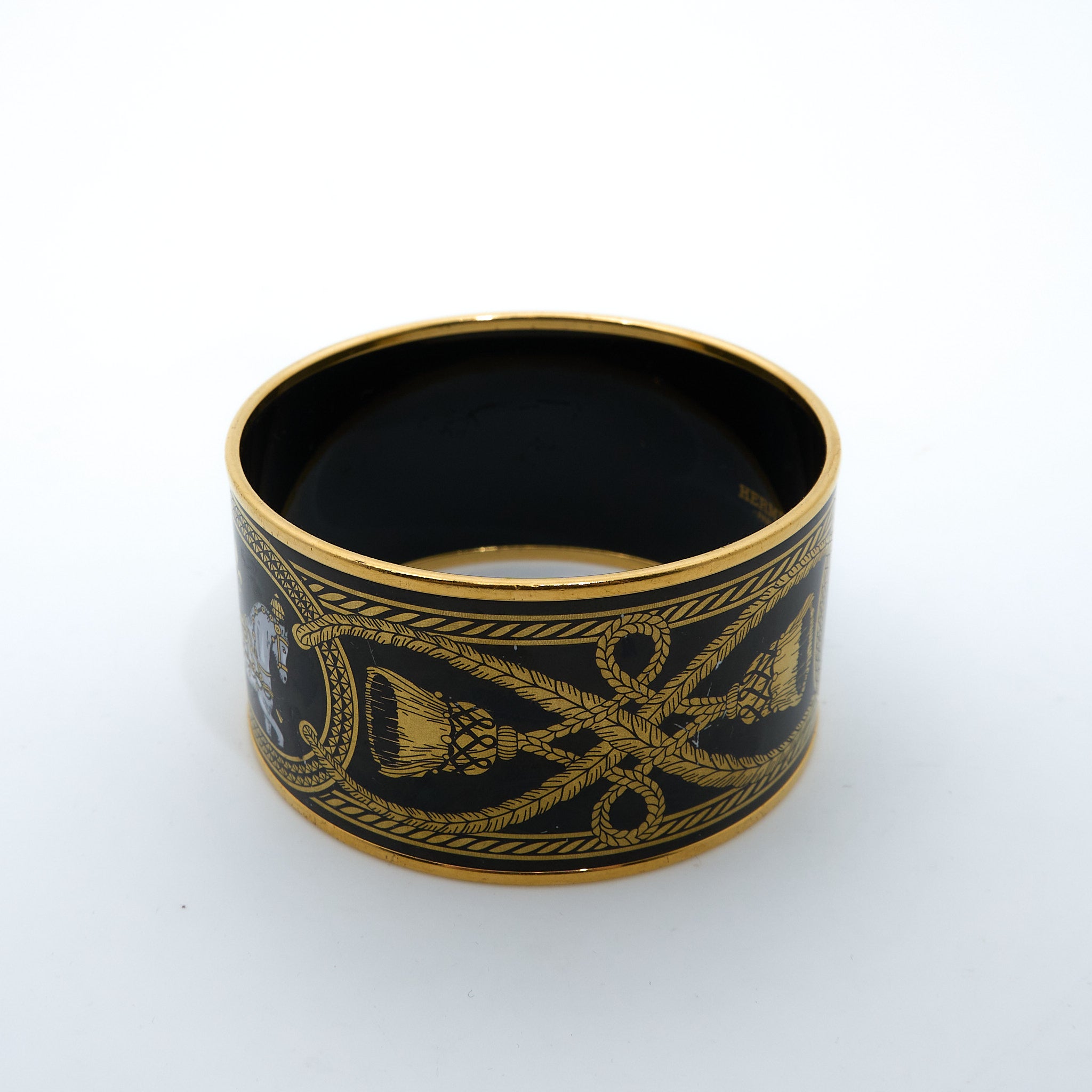 Hermes Enamel Grand Apparat Extra Wide Bangle