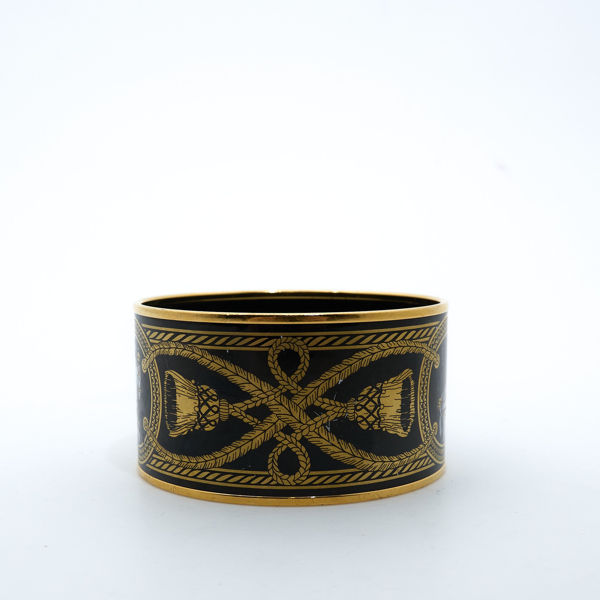 Hermes Enamel Grand Apparat Extra Wide Bangle