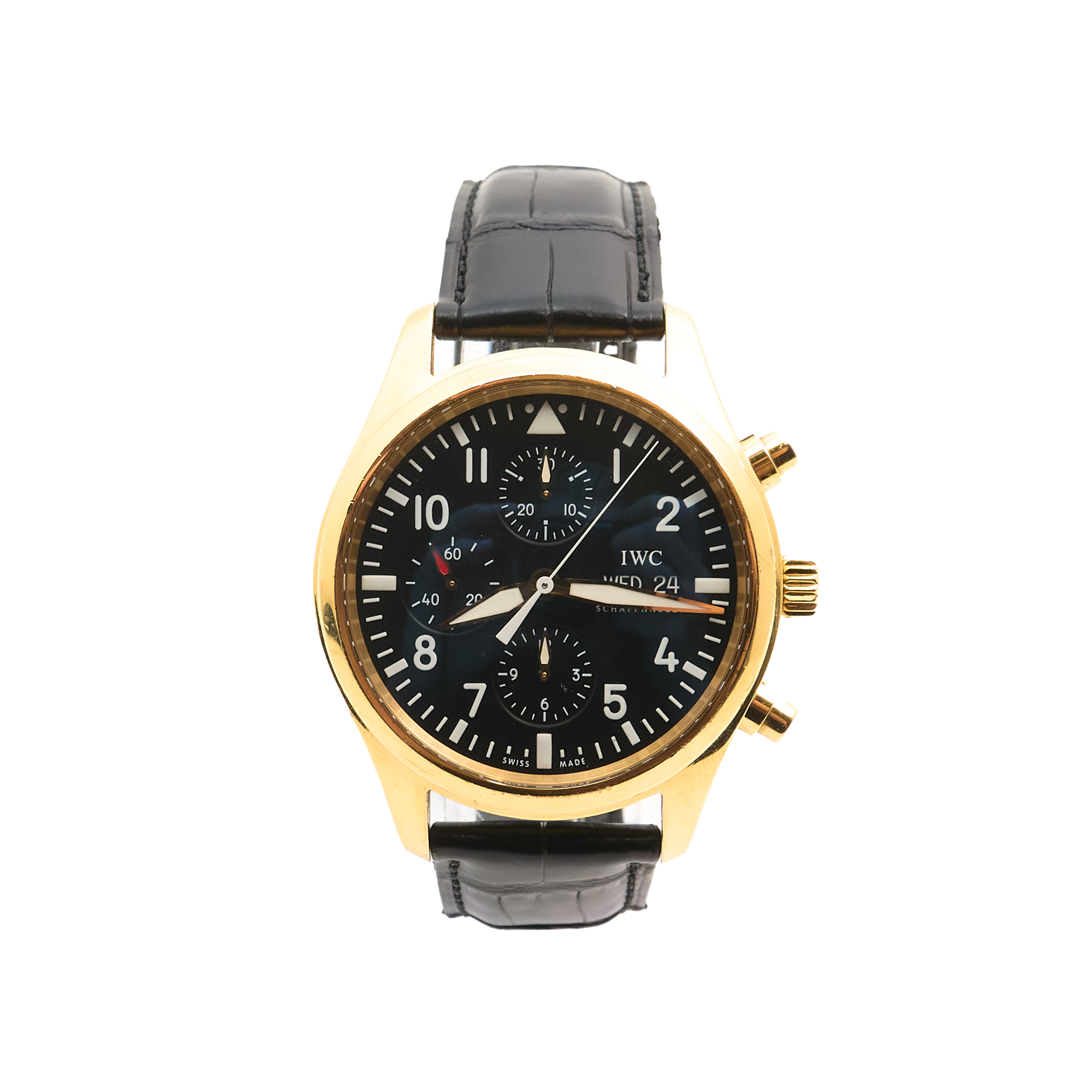 IWC Pilots 18ct Gold Chronograph Automatic Watch