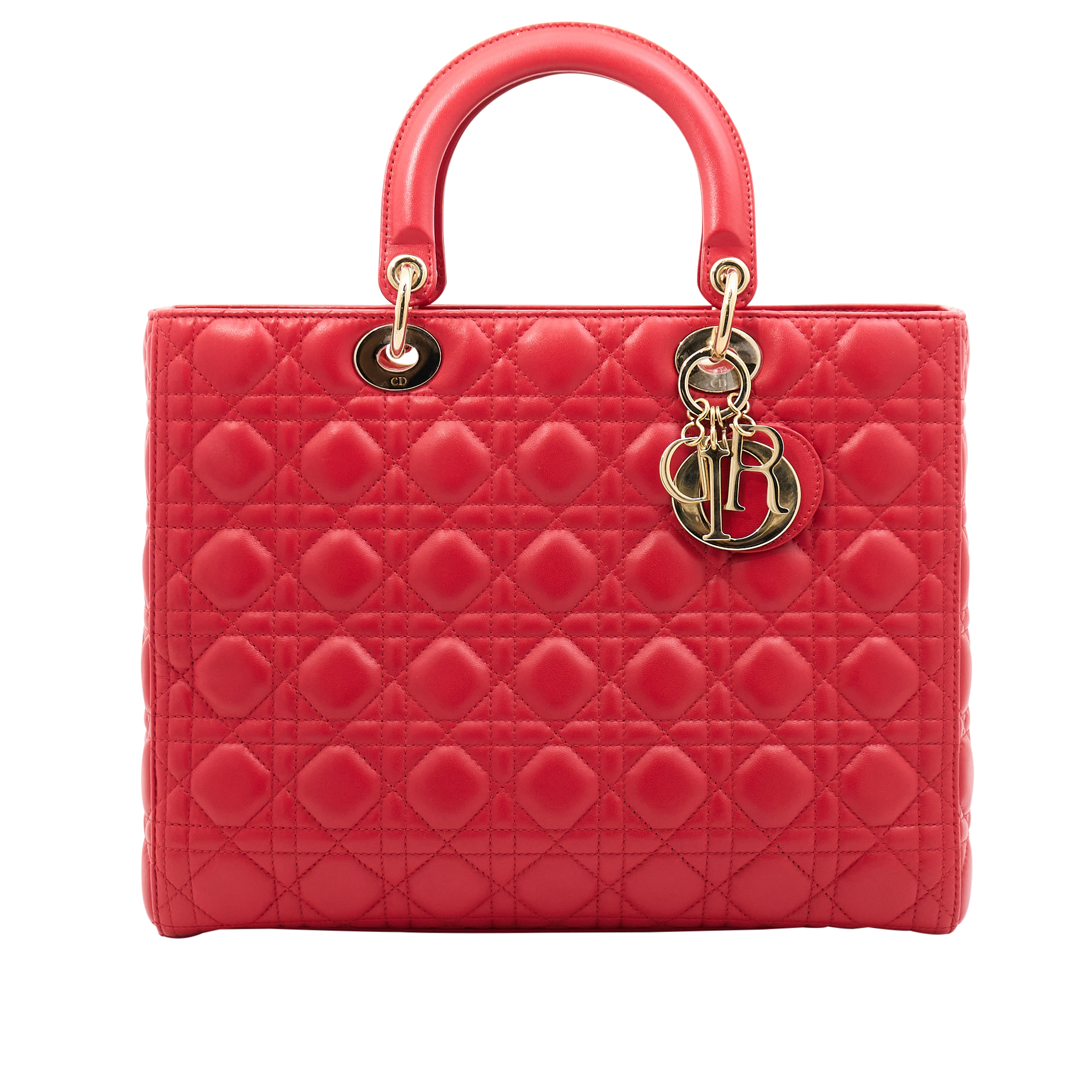 Lady Dior Large Red Bag