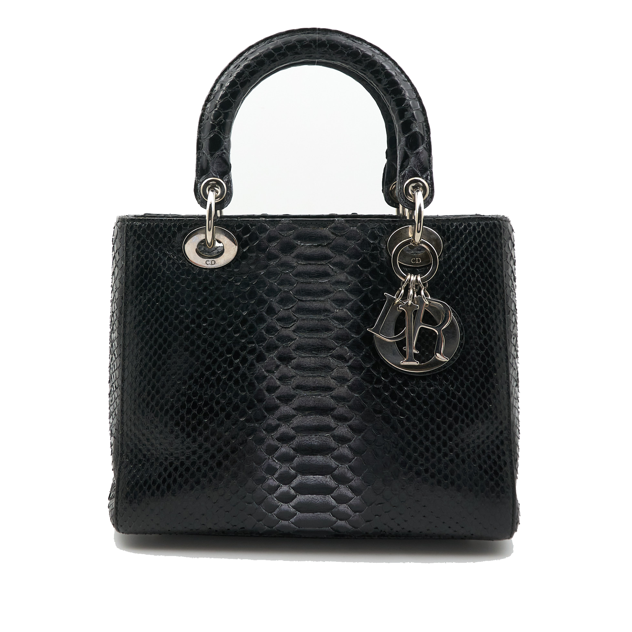 Lady Dior Medium Black Python