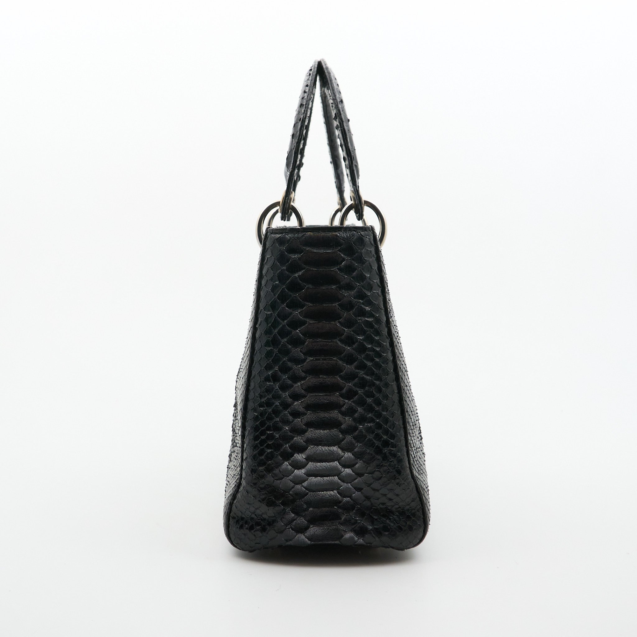 Lady Dior Medium Black Python