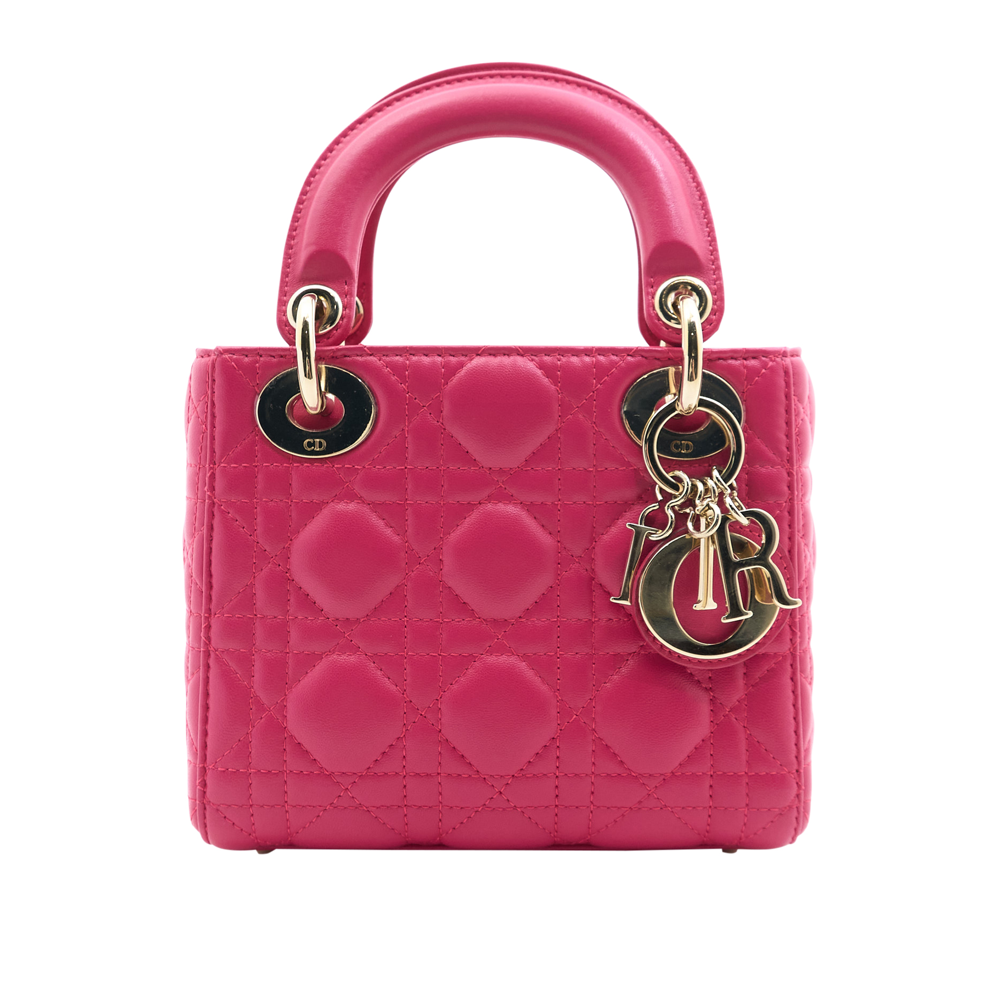 Christian Dior Mini Lady Dior Fuchsia Pink Bag