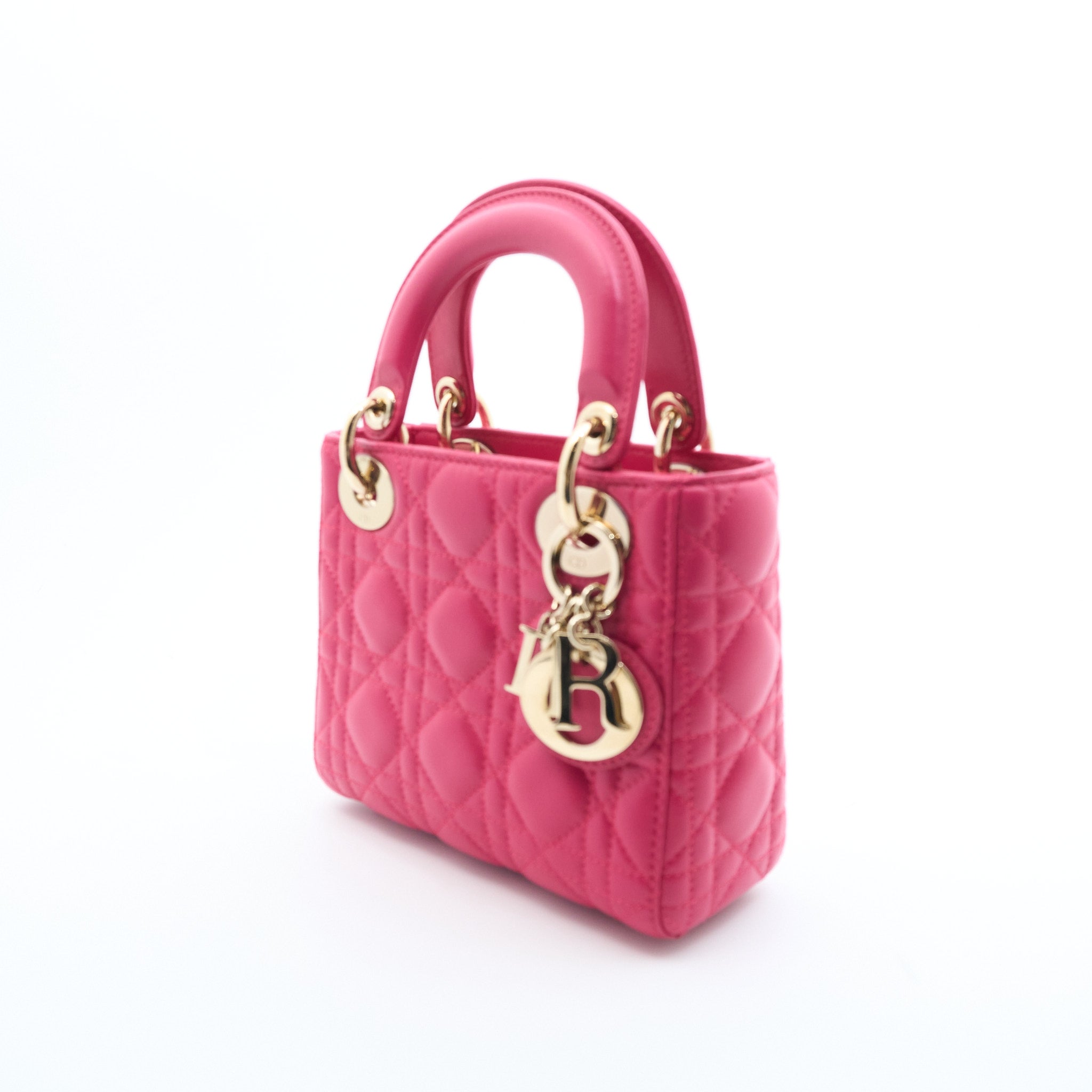 Christian Dior Mini Lady Dior Fuchsia Pink Bag