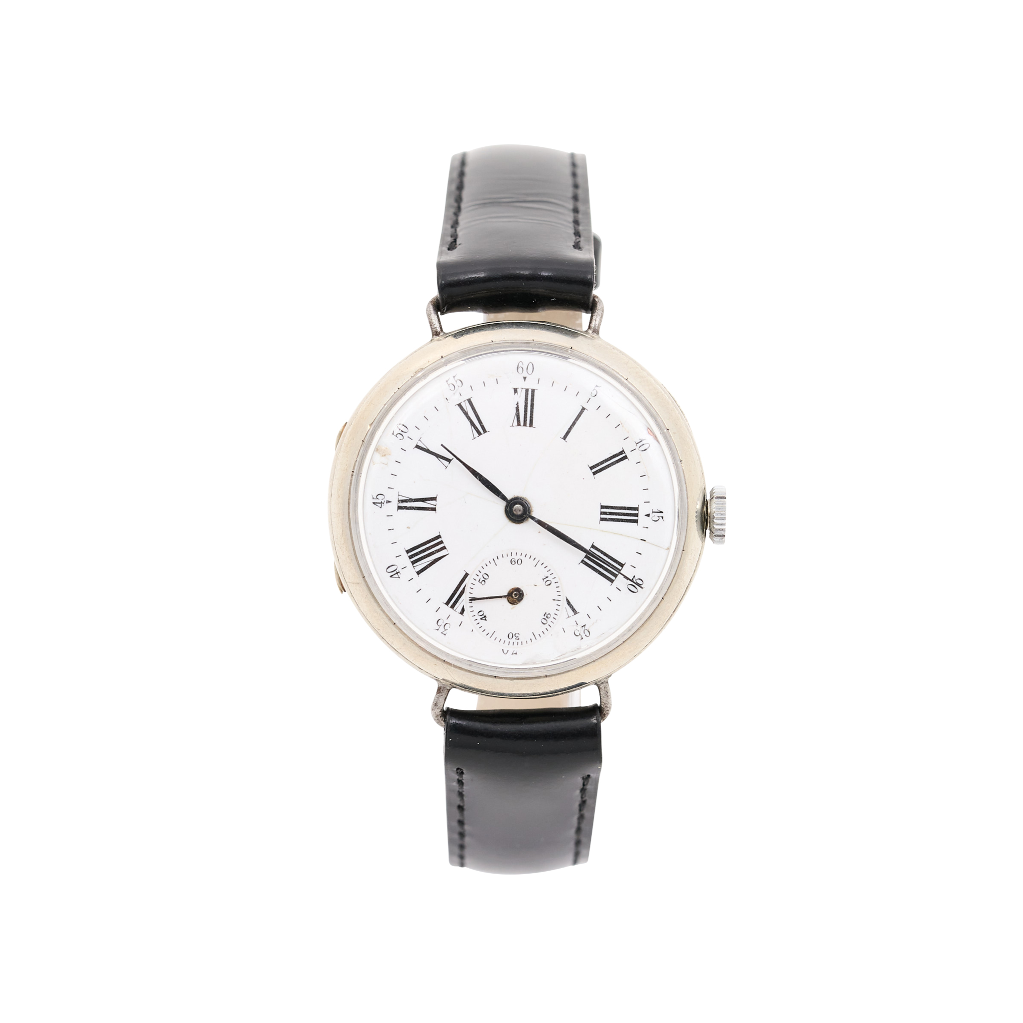 Vintage Longines Manual Wind Watch Roman Dial & Leather Strap