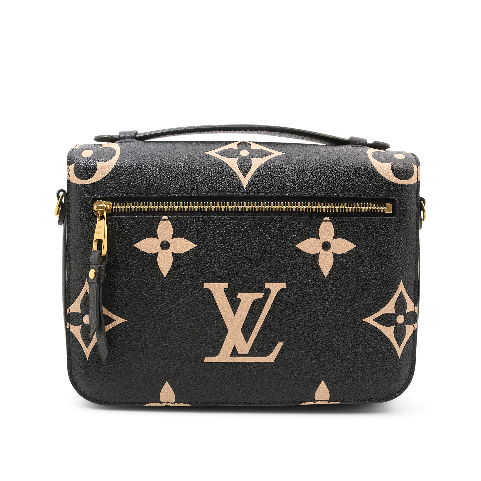 Louis Vuitton Bi-Colour Pochette Metis Black & Beige