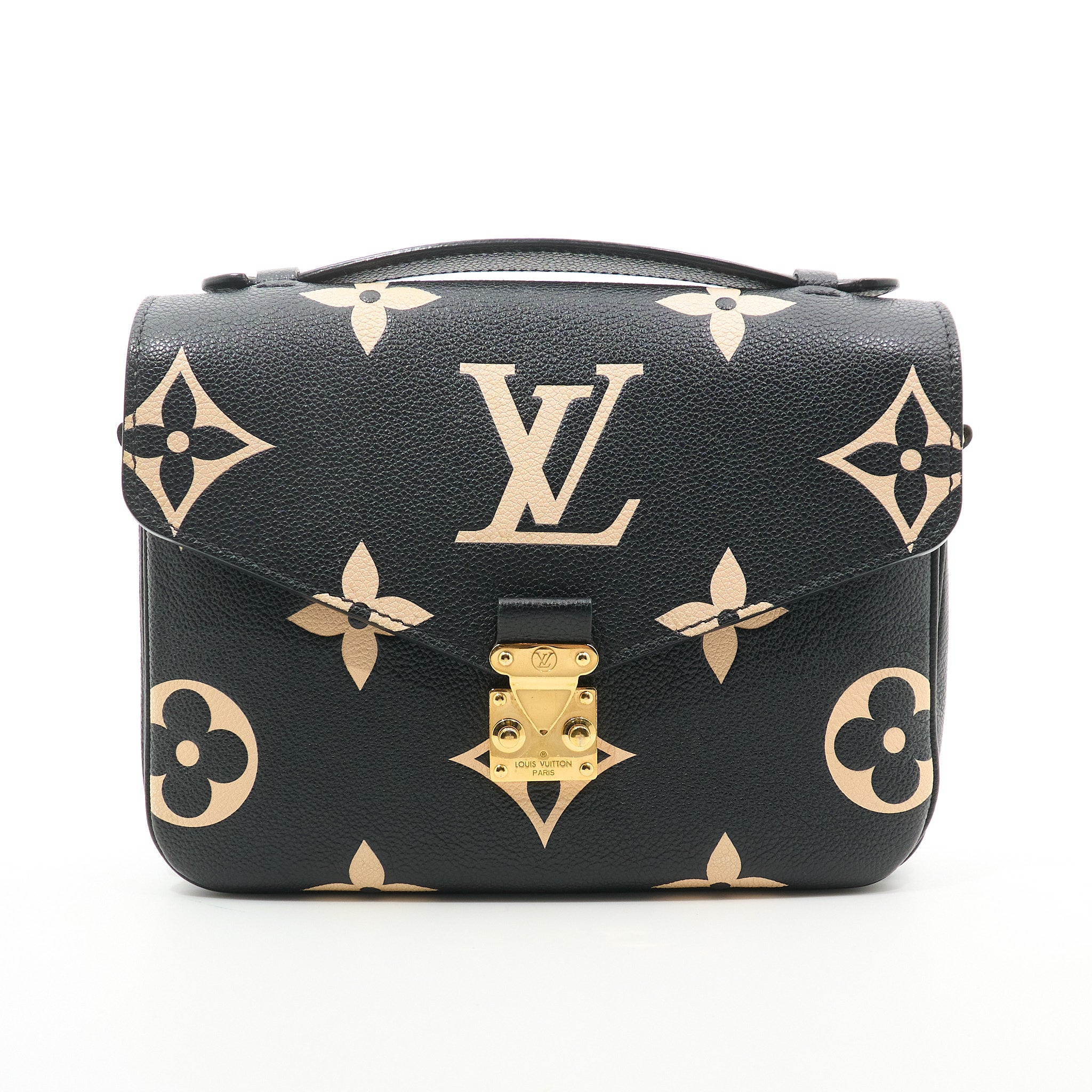 Louis Vuitton Bi-Colour Pochette Metis Black & Beige
