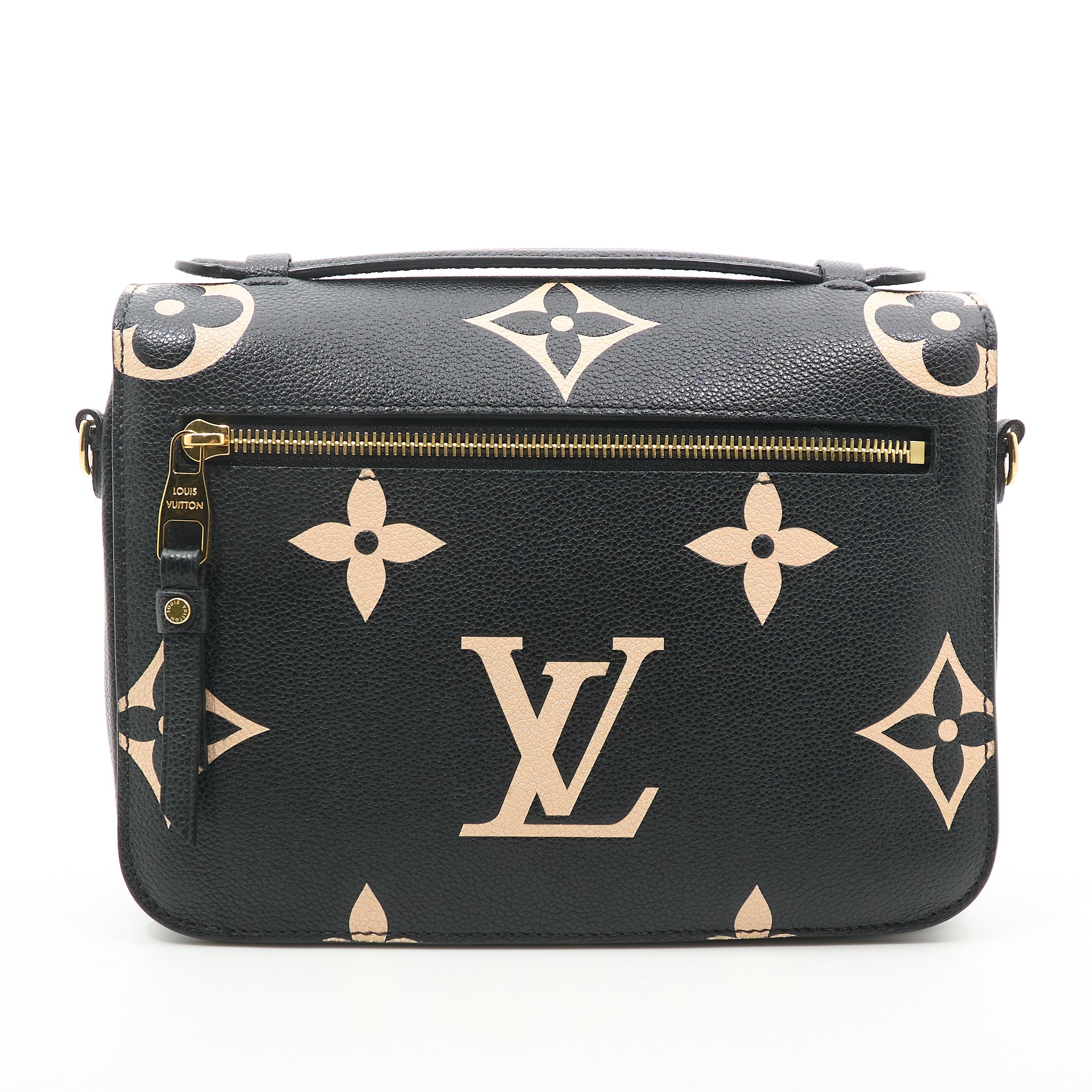 Louis Vuitton Bi-Colour Pochette Metis Black & Beige