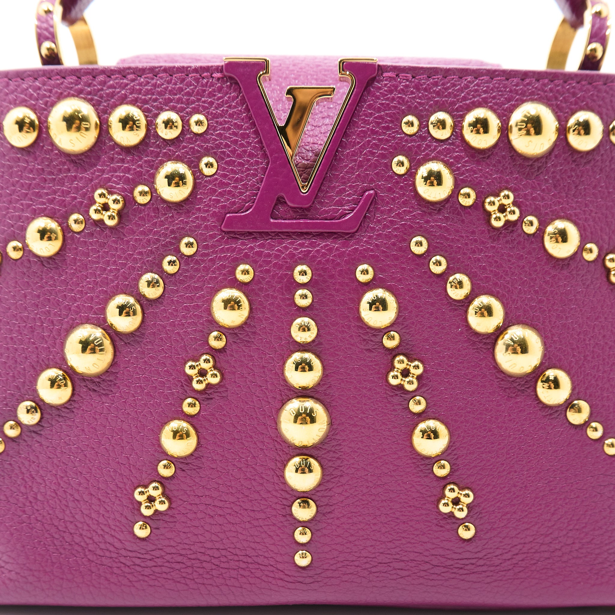 Louis Vuitton Taurilion Studded Sol Capucines Magenta PM