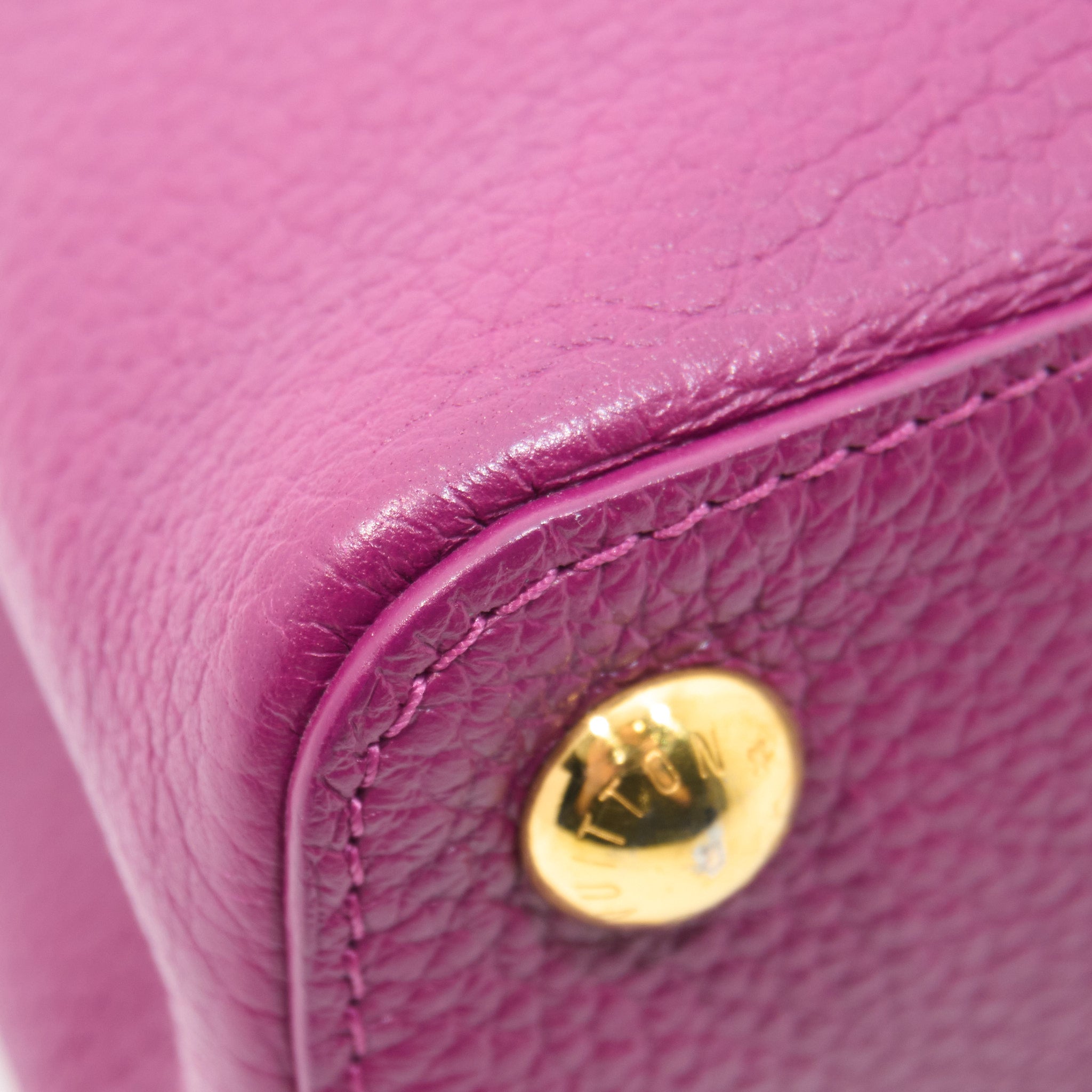 Louis Vuitton Taurilion Studded Sol Capucines Magenta PM