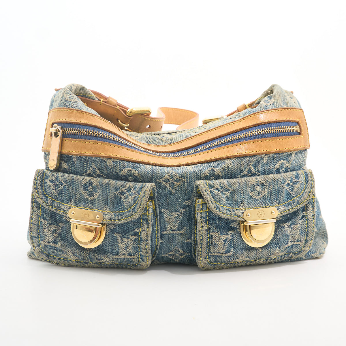 Louis Vuitton Vintage Denim Baggy PM Shoulder Bag