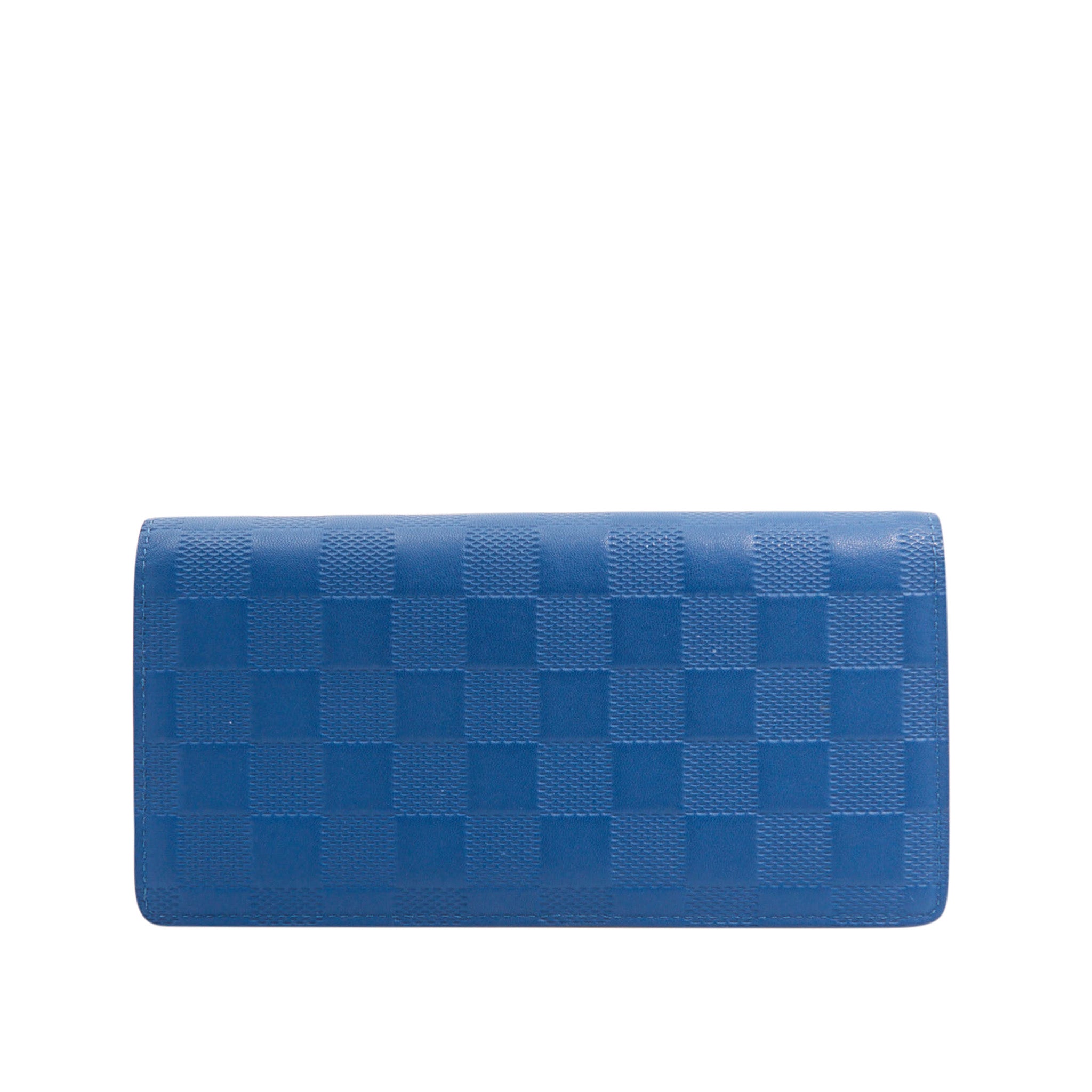 Louis Vuitton Leather Brazza Wallet in Blue