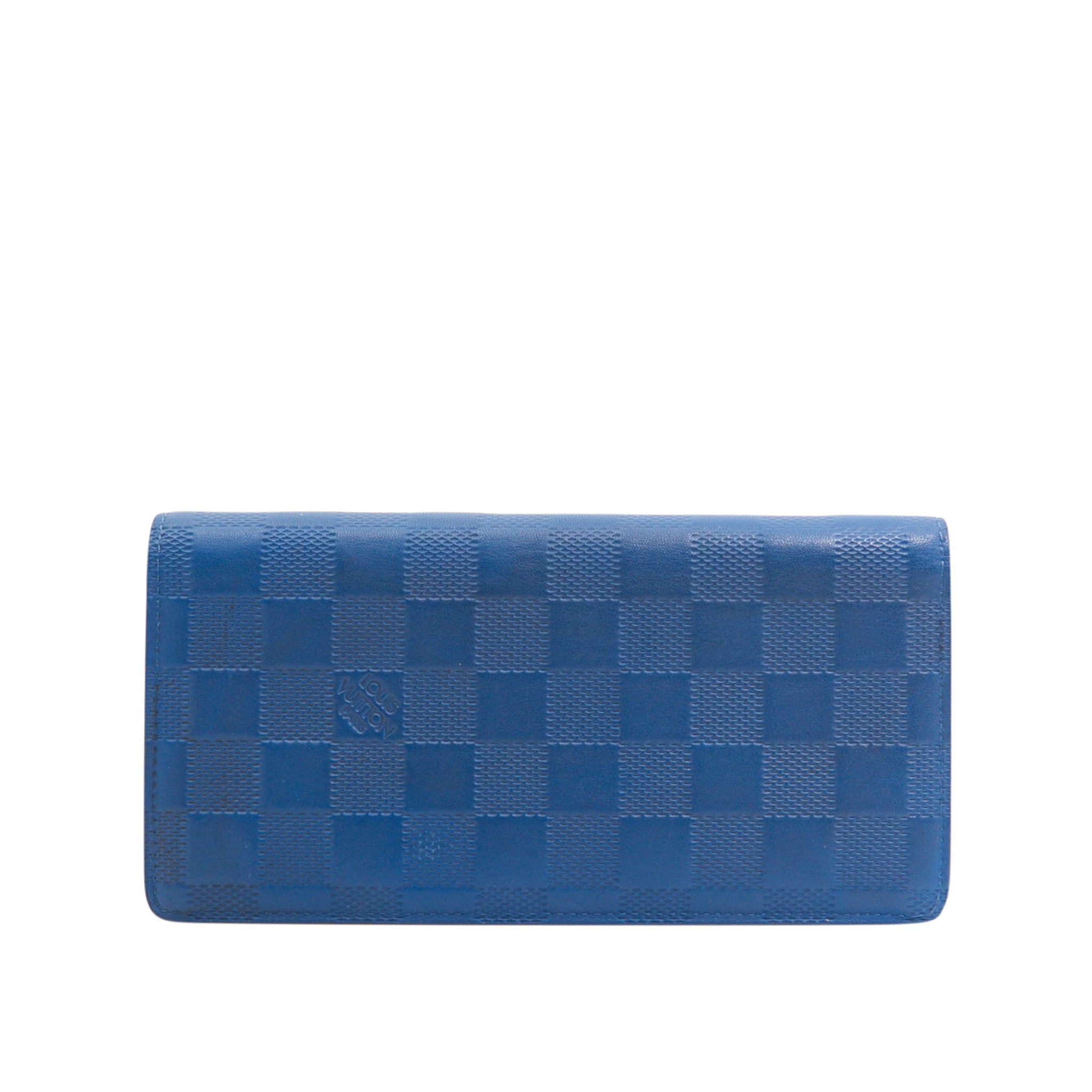 Louis Vuitton Leather Brazza Wallet in Blue