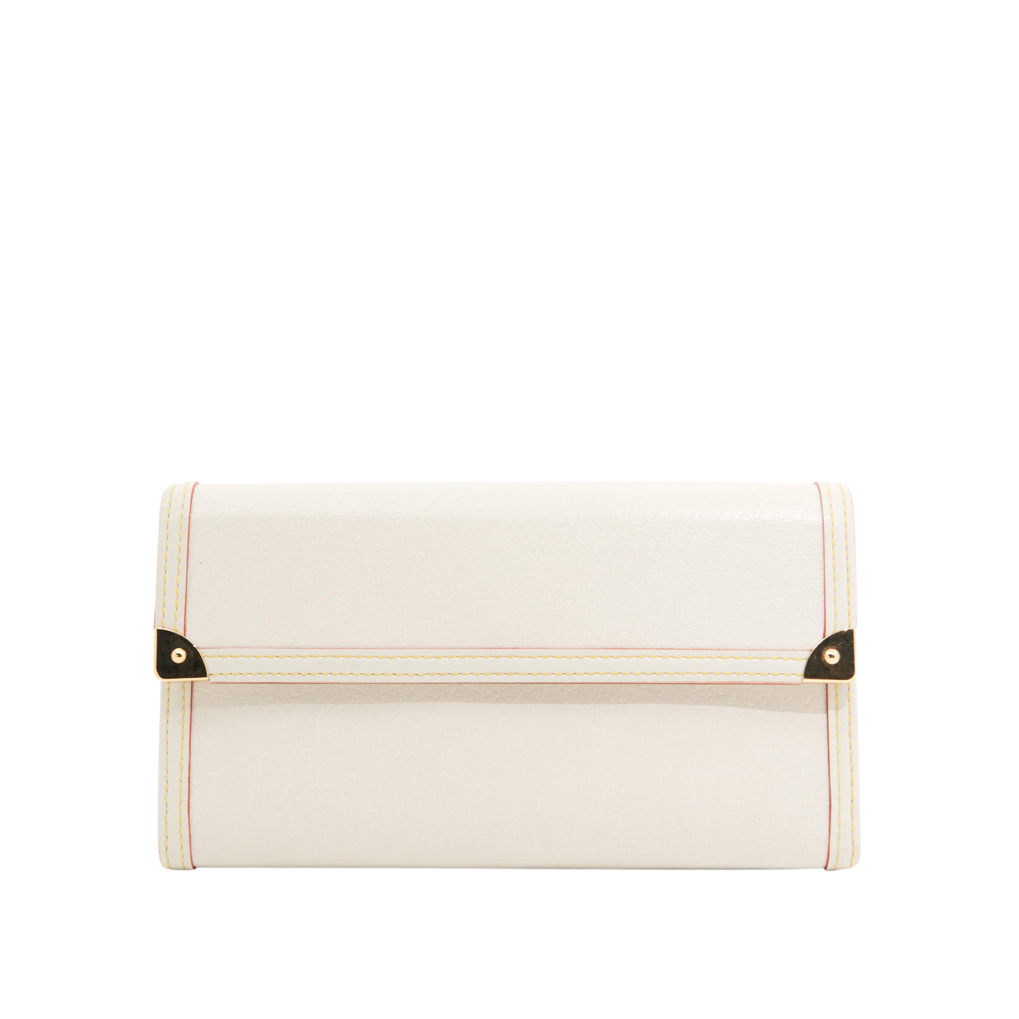Louis Vuitton Leather Porte Tresor Trifold in Ivory