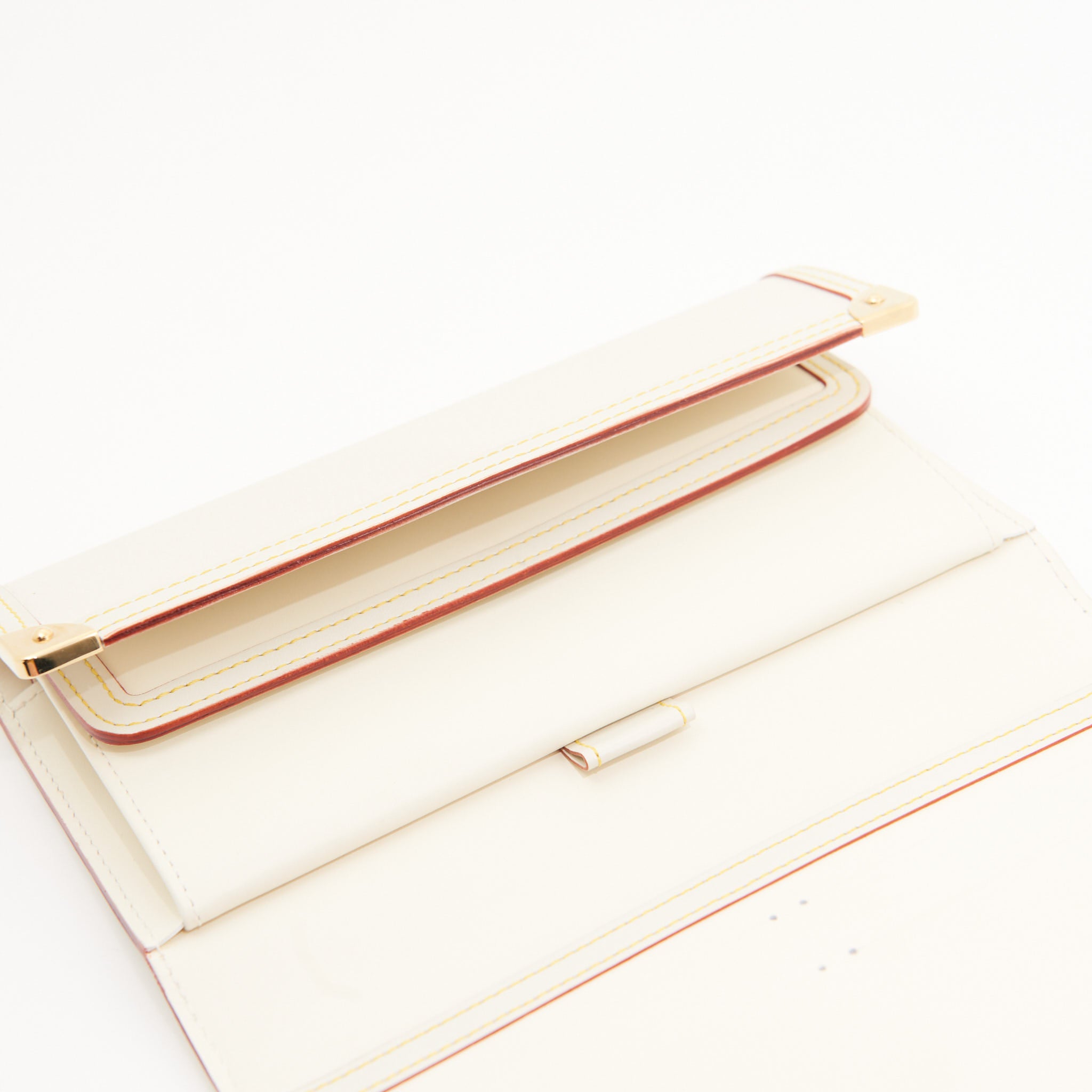 Louis Vuitton Leather Porte Tresor Trifold in Ivory